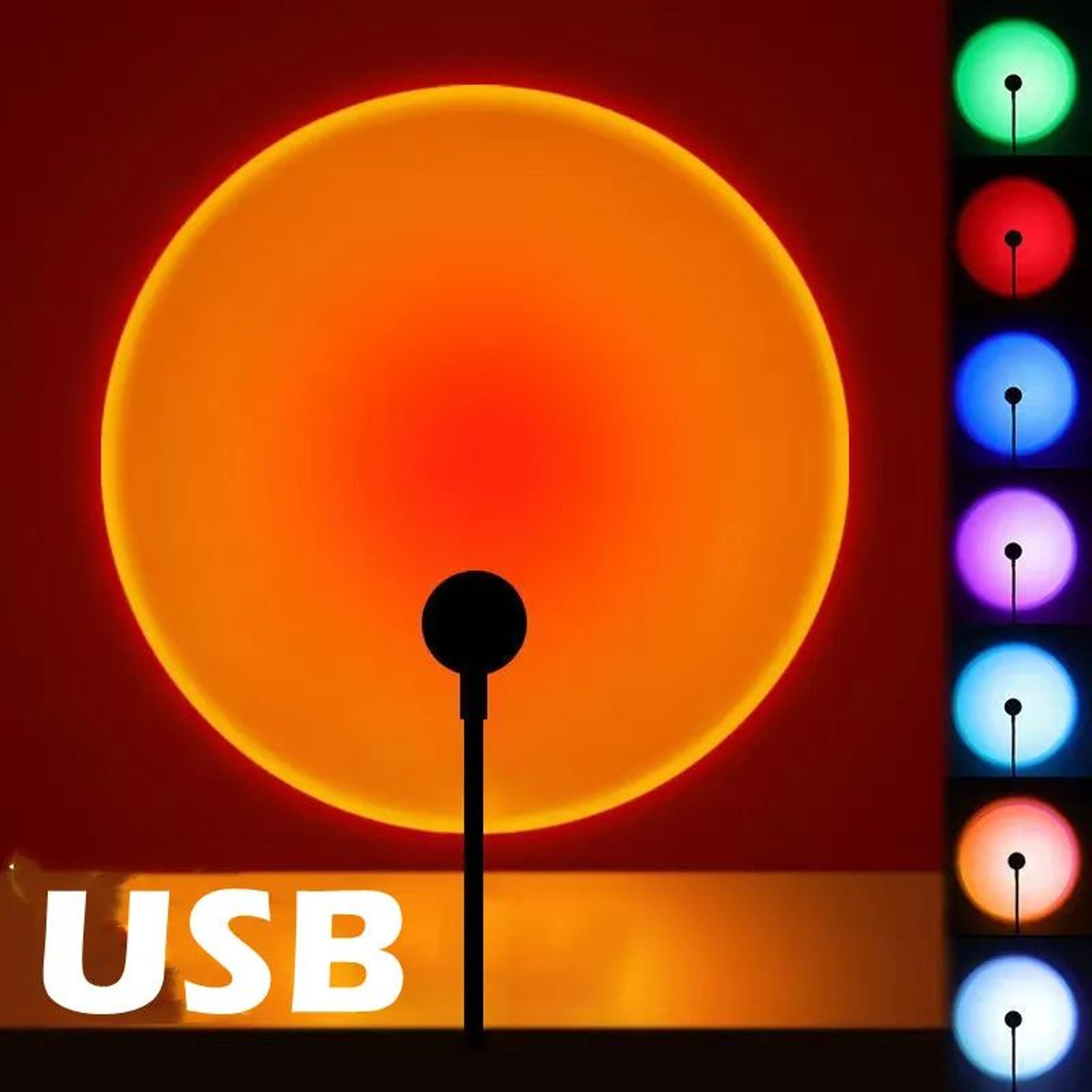 usb sunset projection mood lamp night light