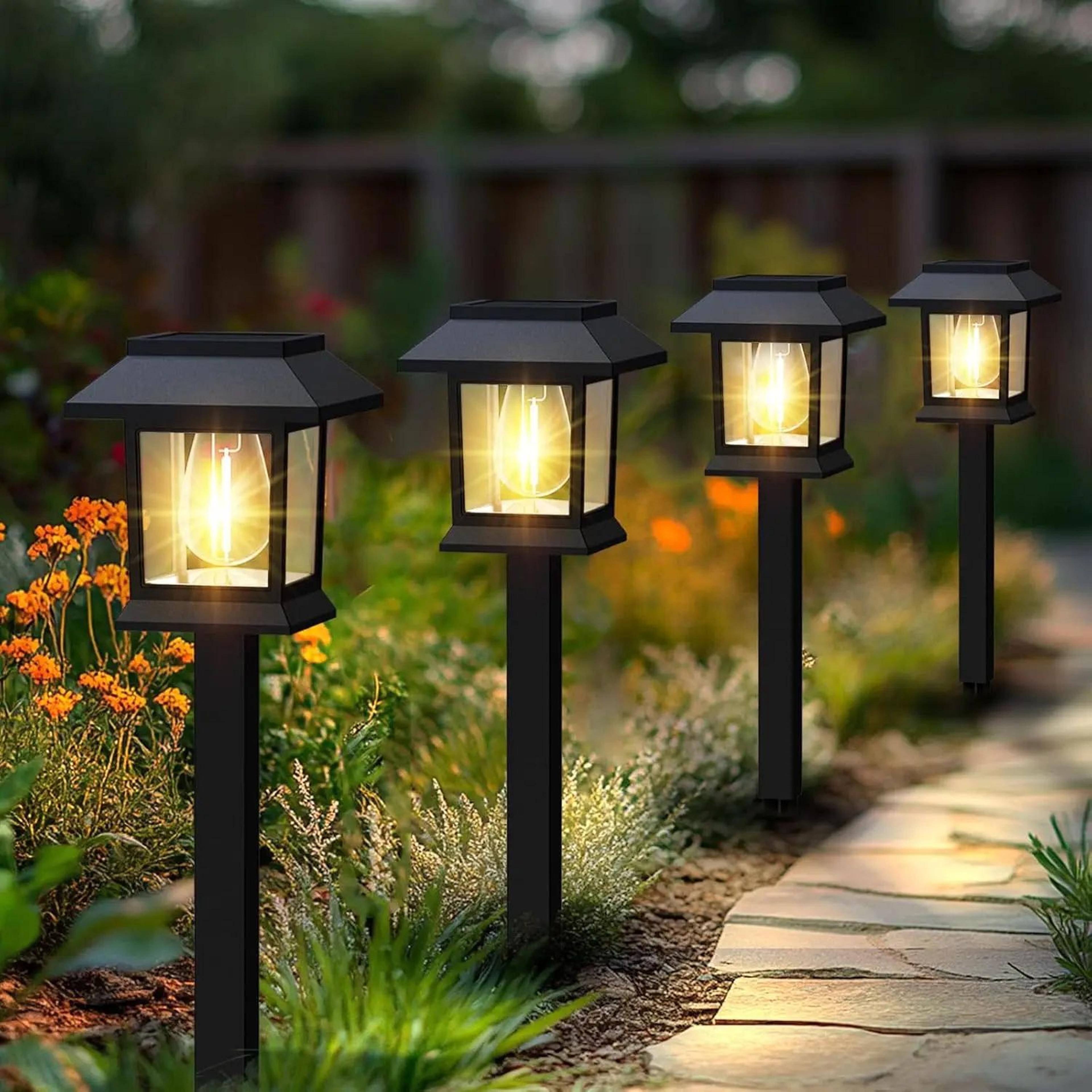 outdoor solar led ground stake garden light