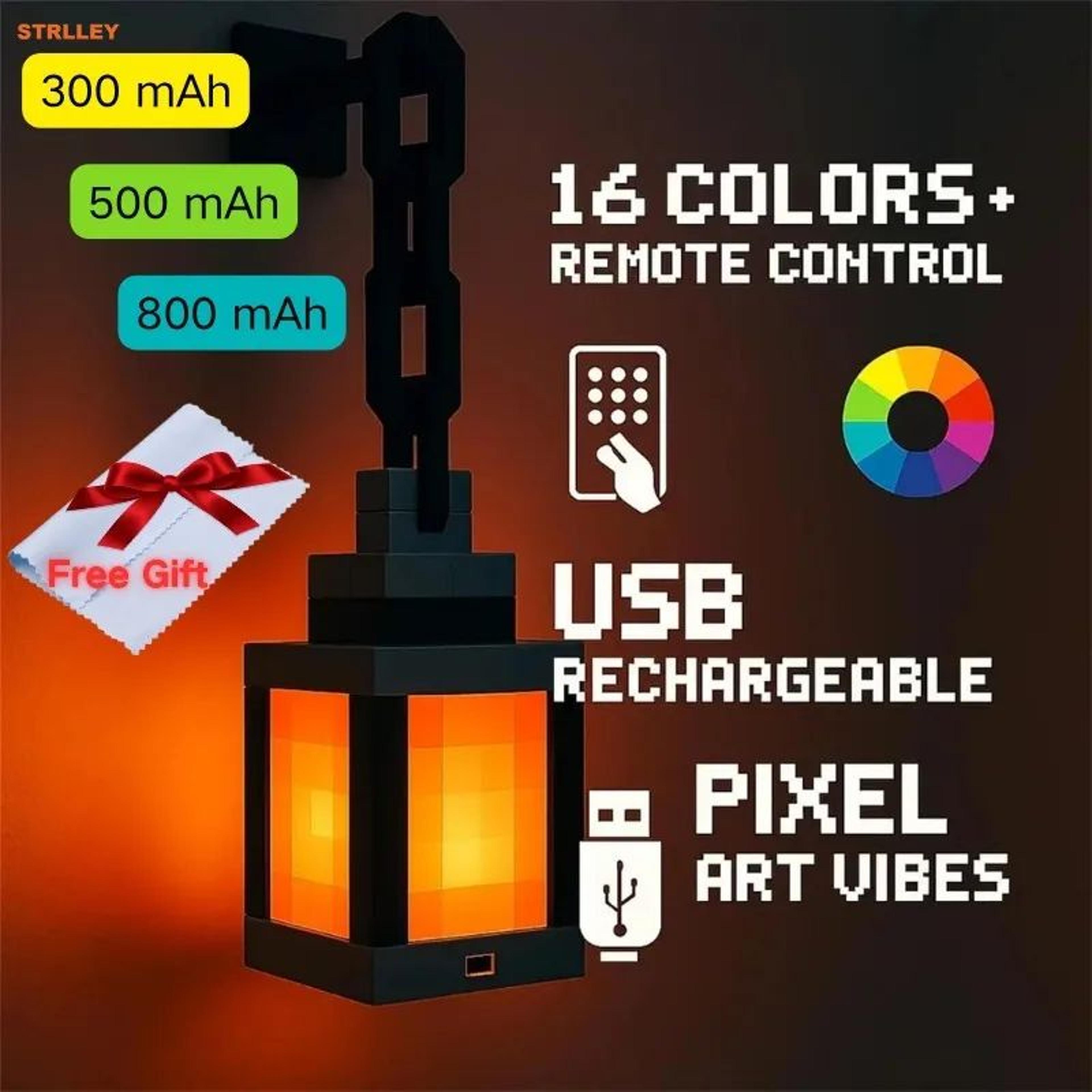 pixel style 16 color portable led night light
