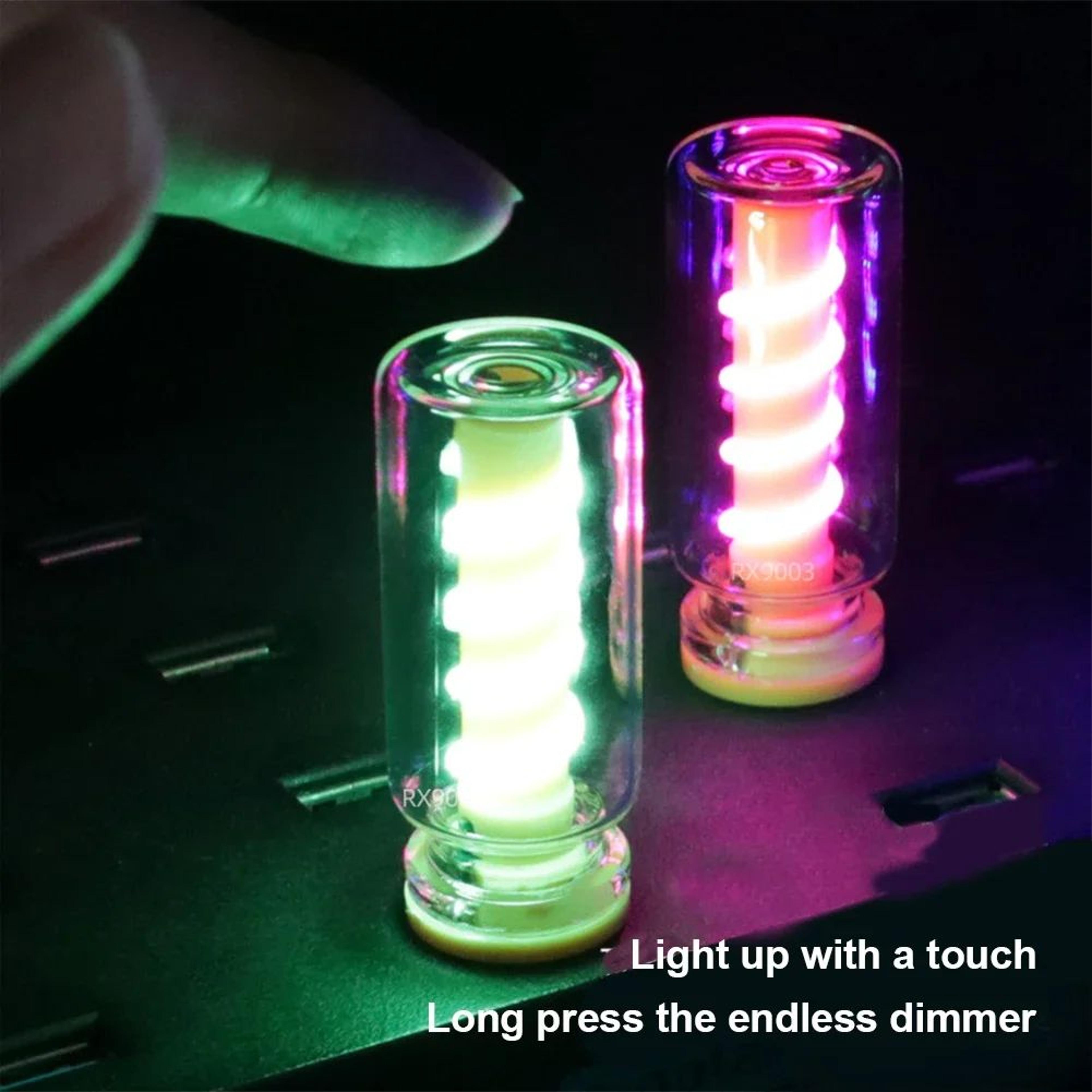 usb touch control led night light with filament design