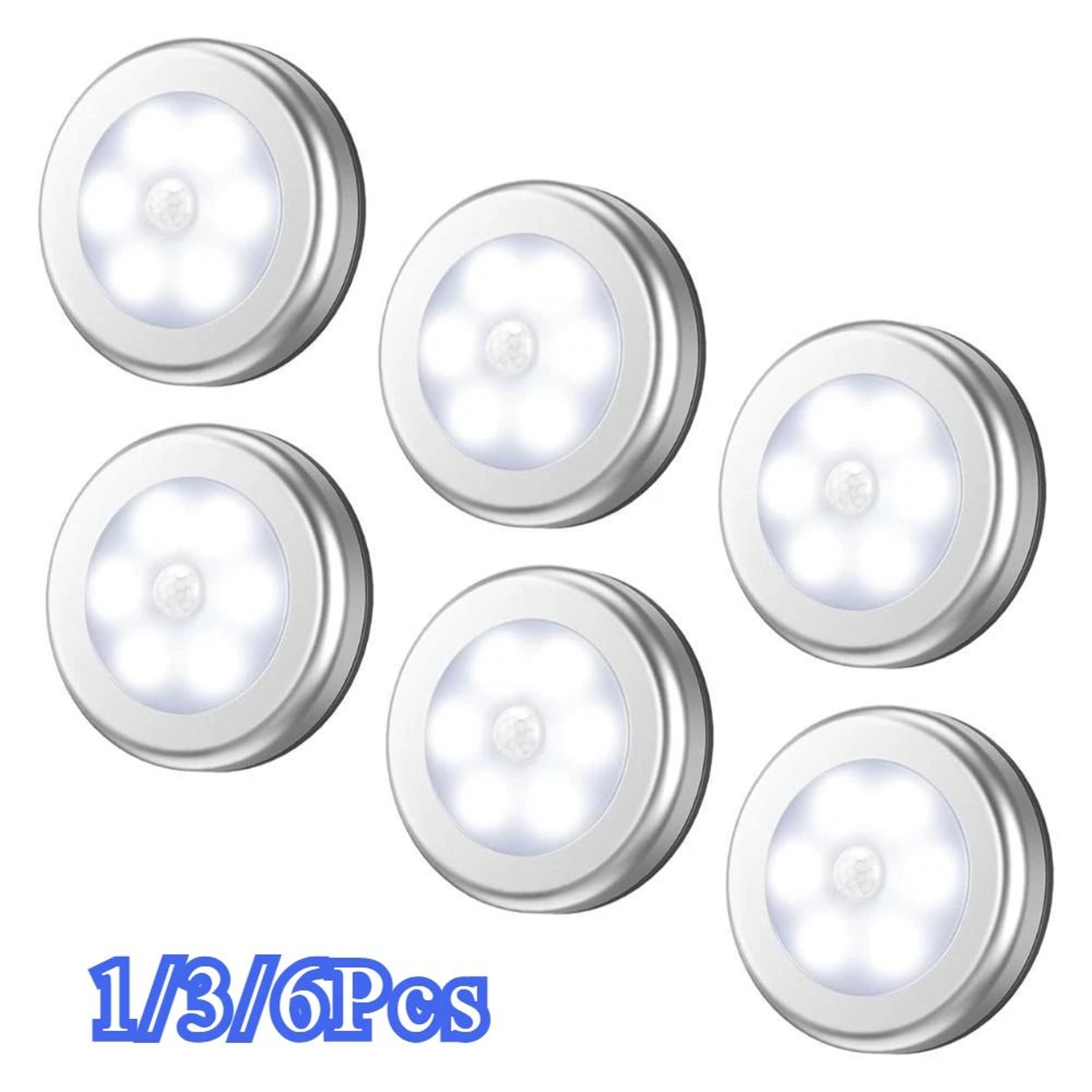 wireless round motion sensor led night light for closet and cabinet