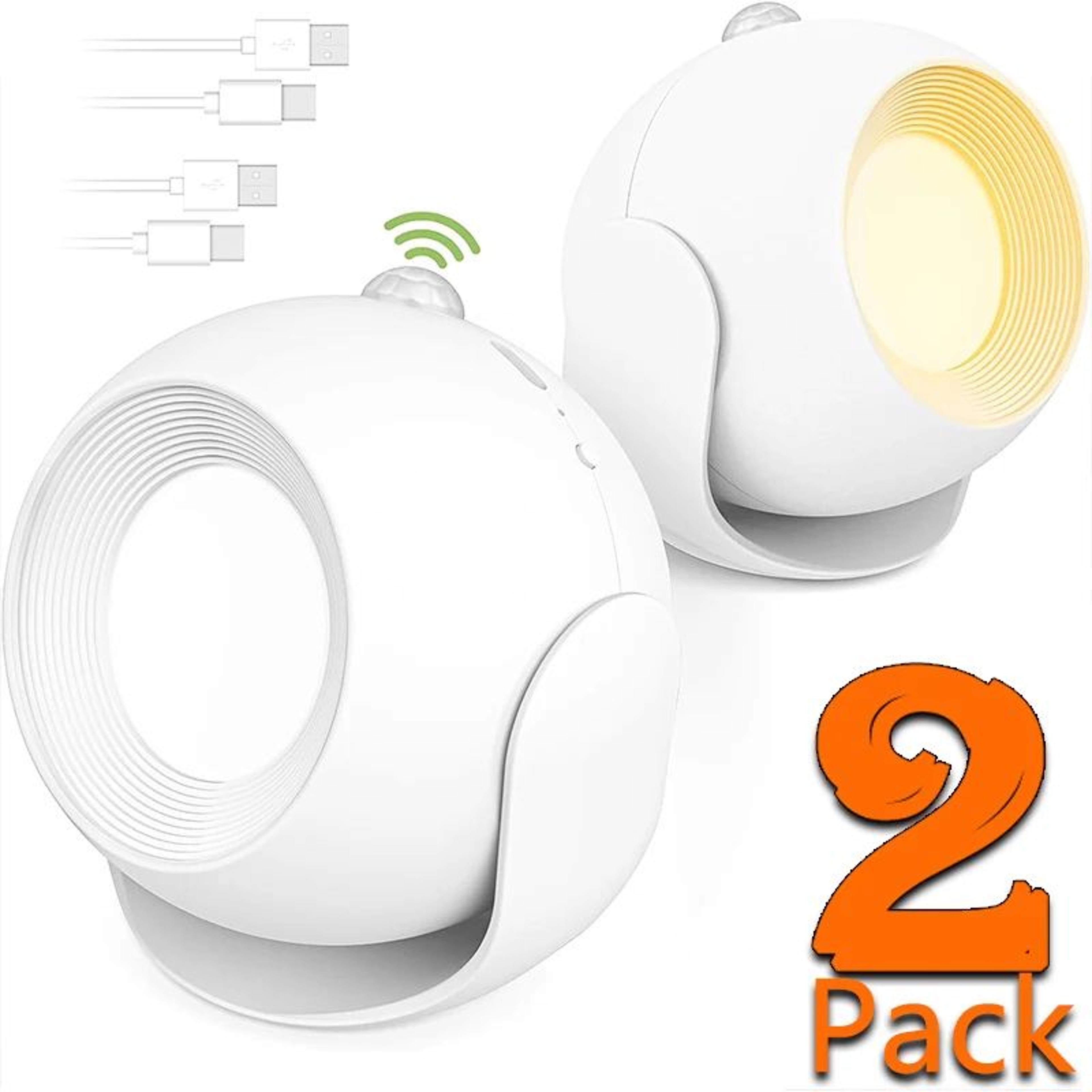 360 rotatable rechargeable led motion sensor wall lamp