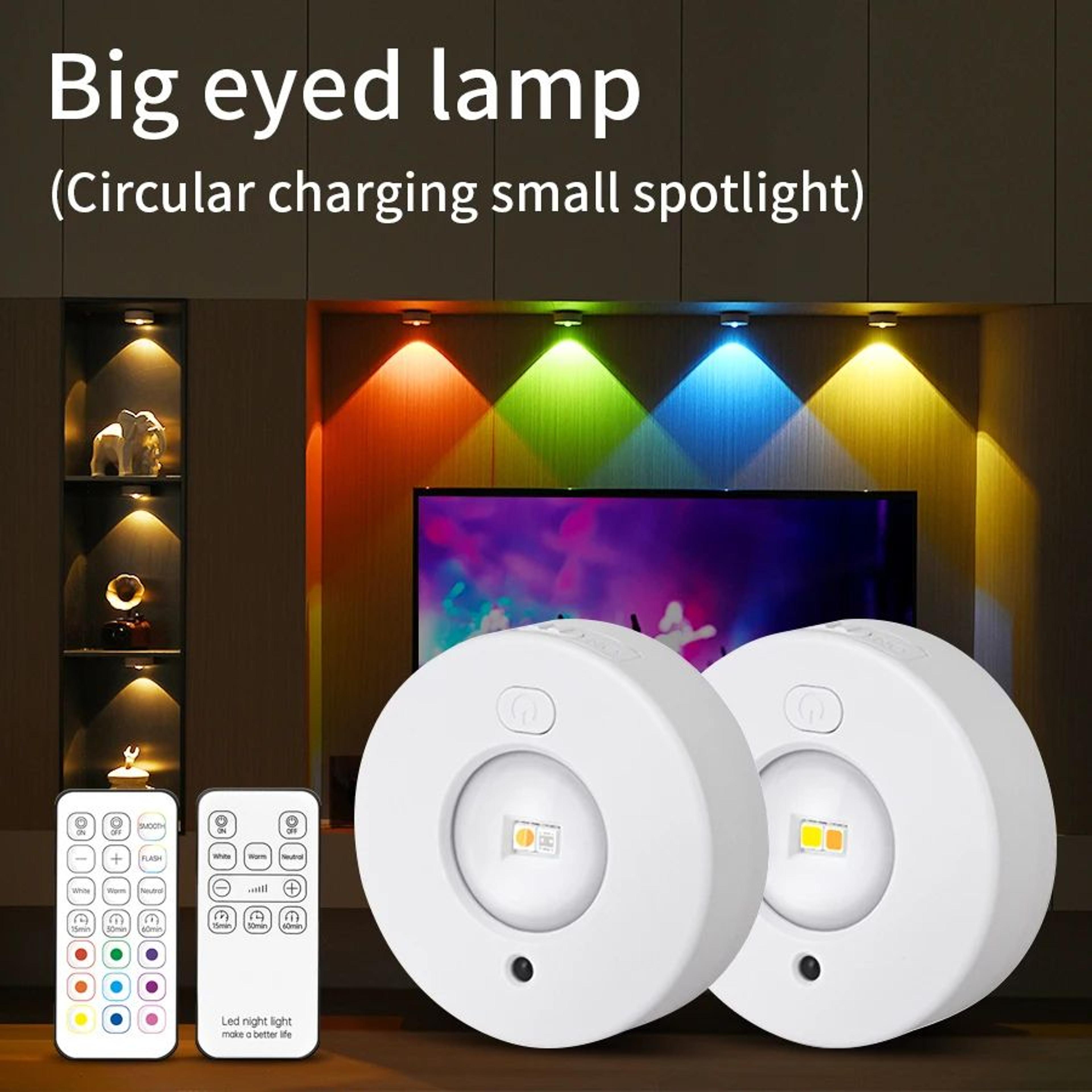 rechargeable rgb led under cabinet spotlight