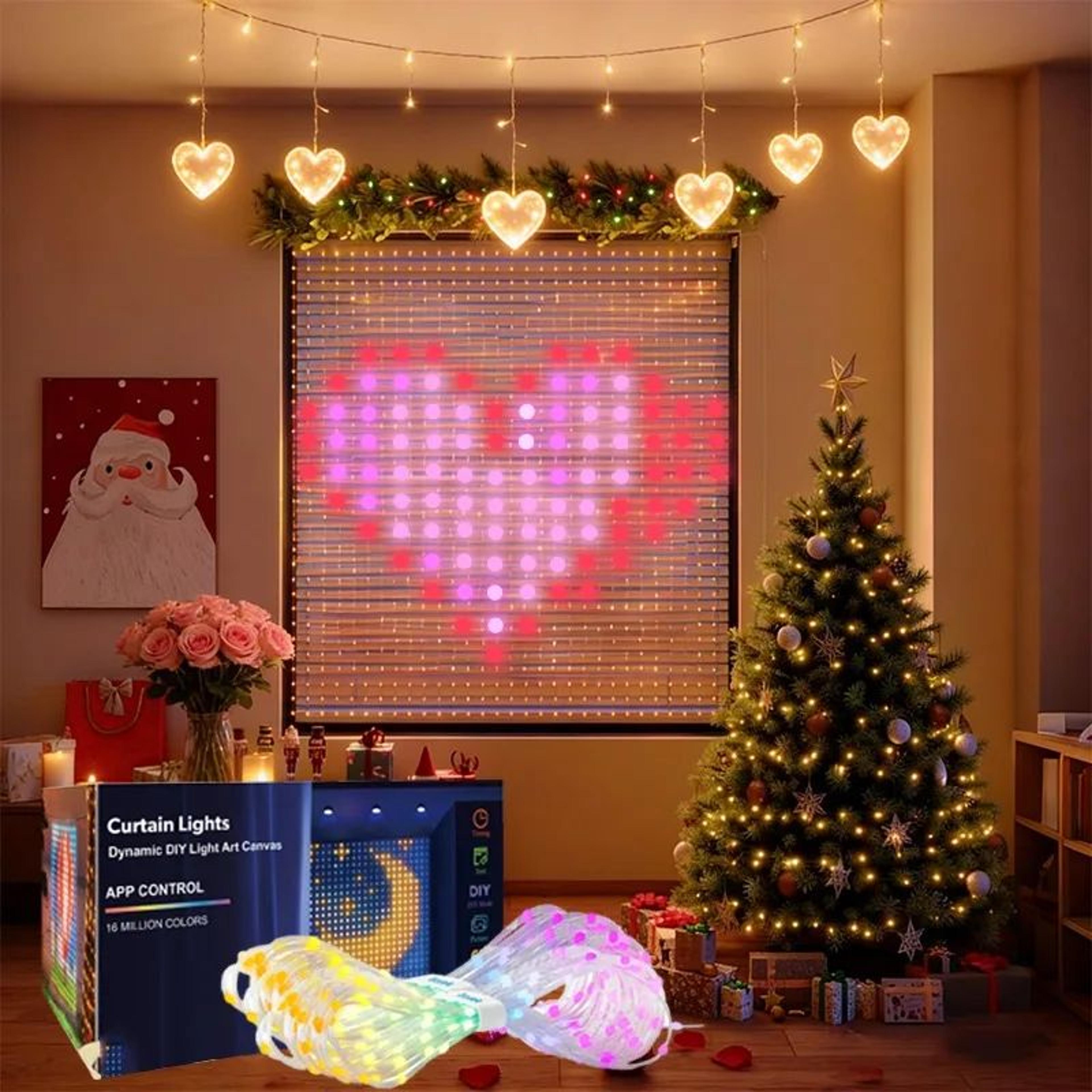 smart led curtain fairy lights with app and music sync
