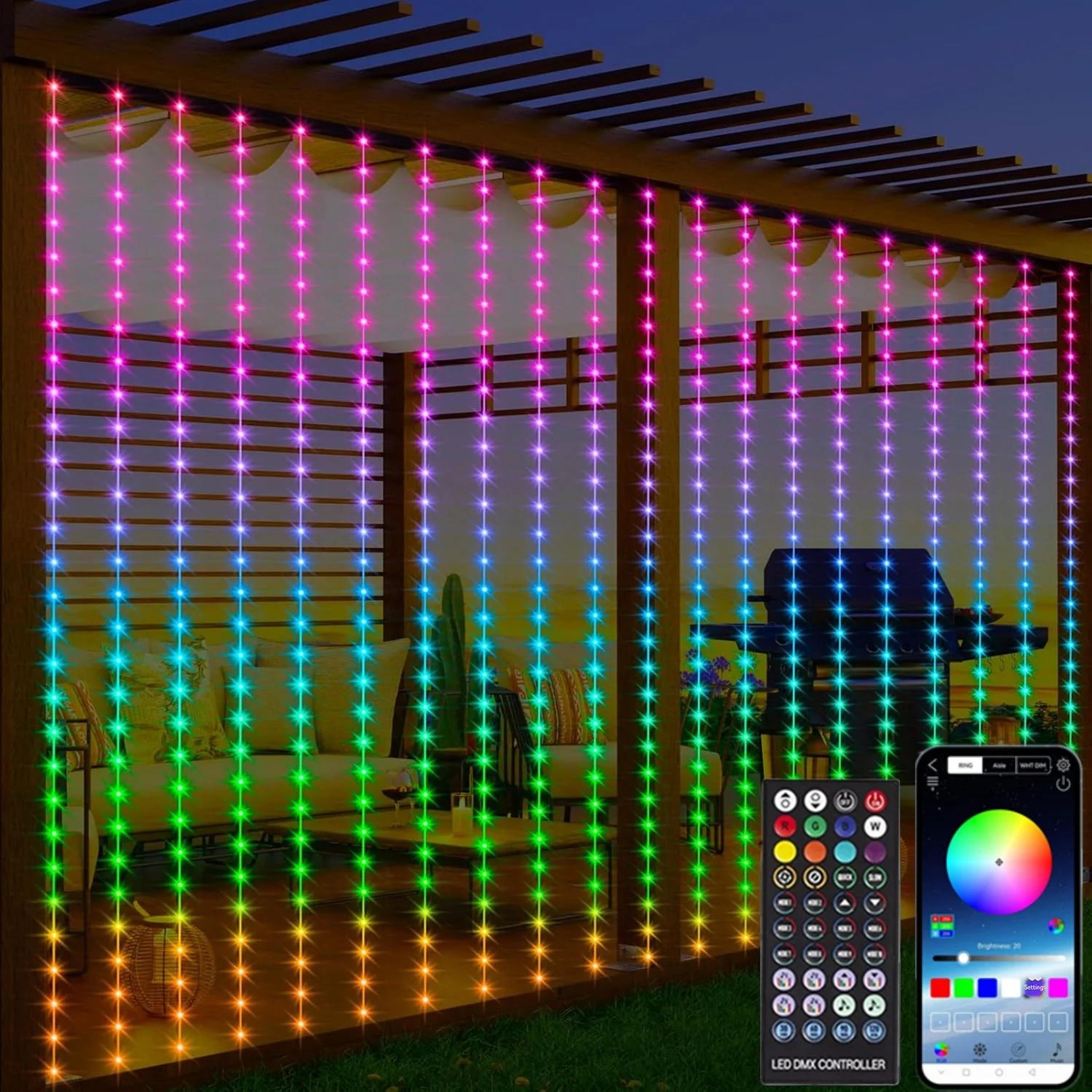3m rgb smart led curtain fairy string lights