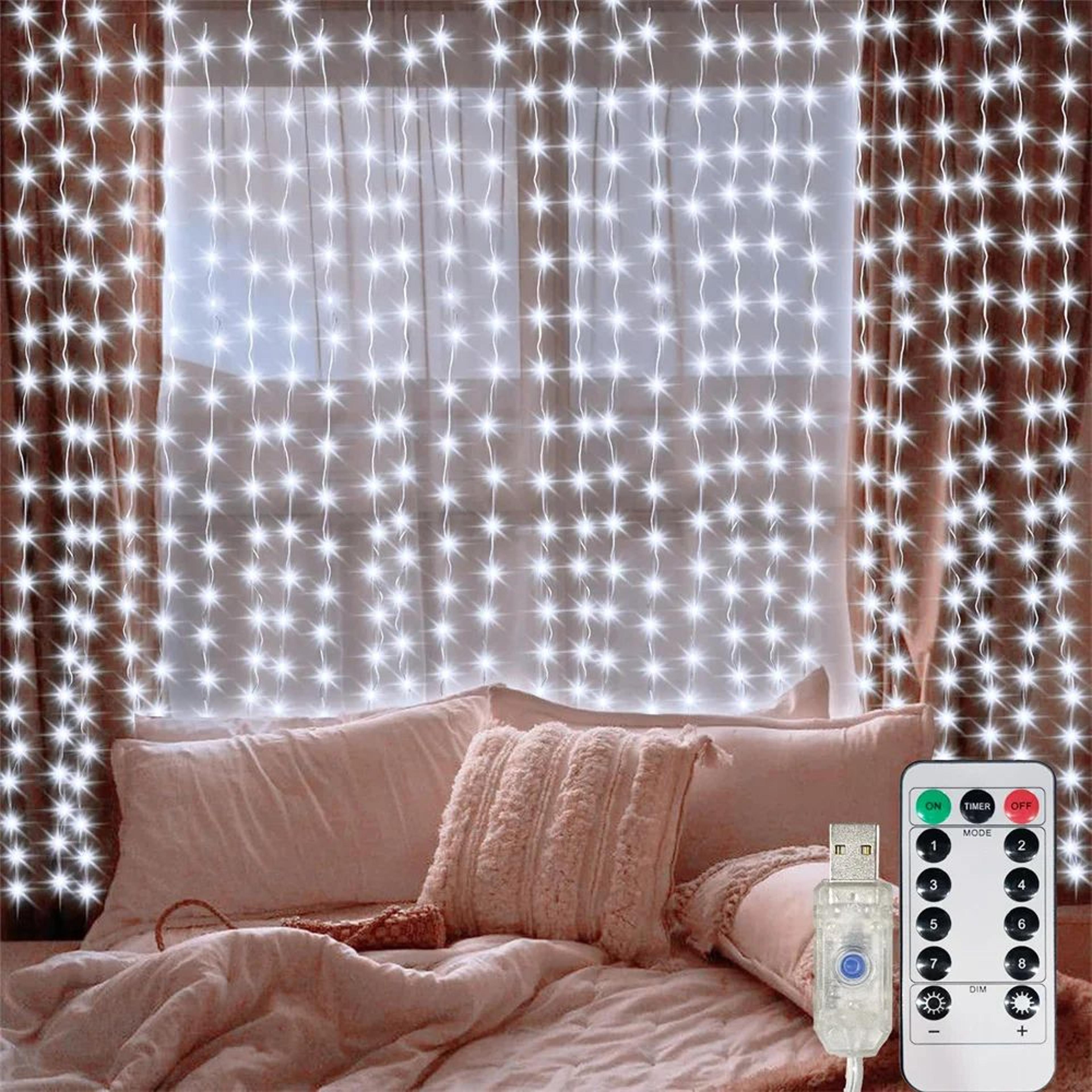 usb led curtain lights with remote for holiday decoration