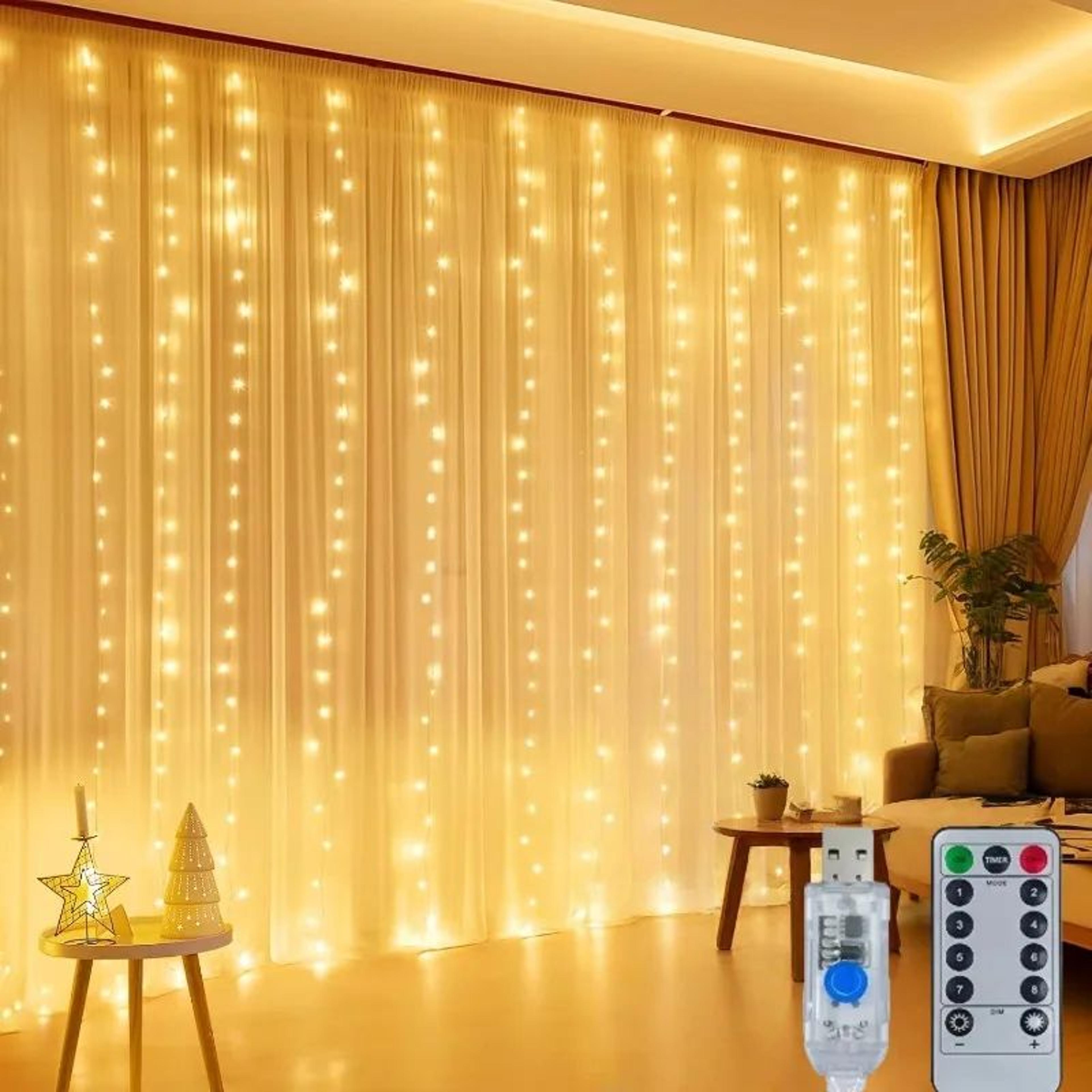 usb led window curtain garland with remote
