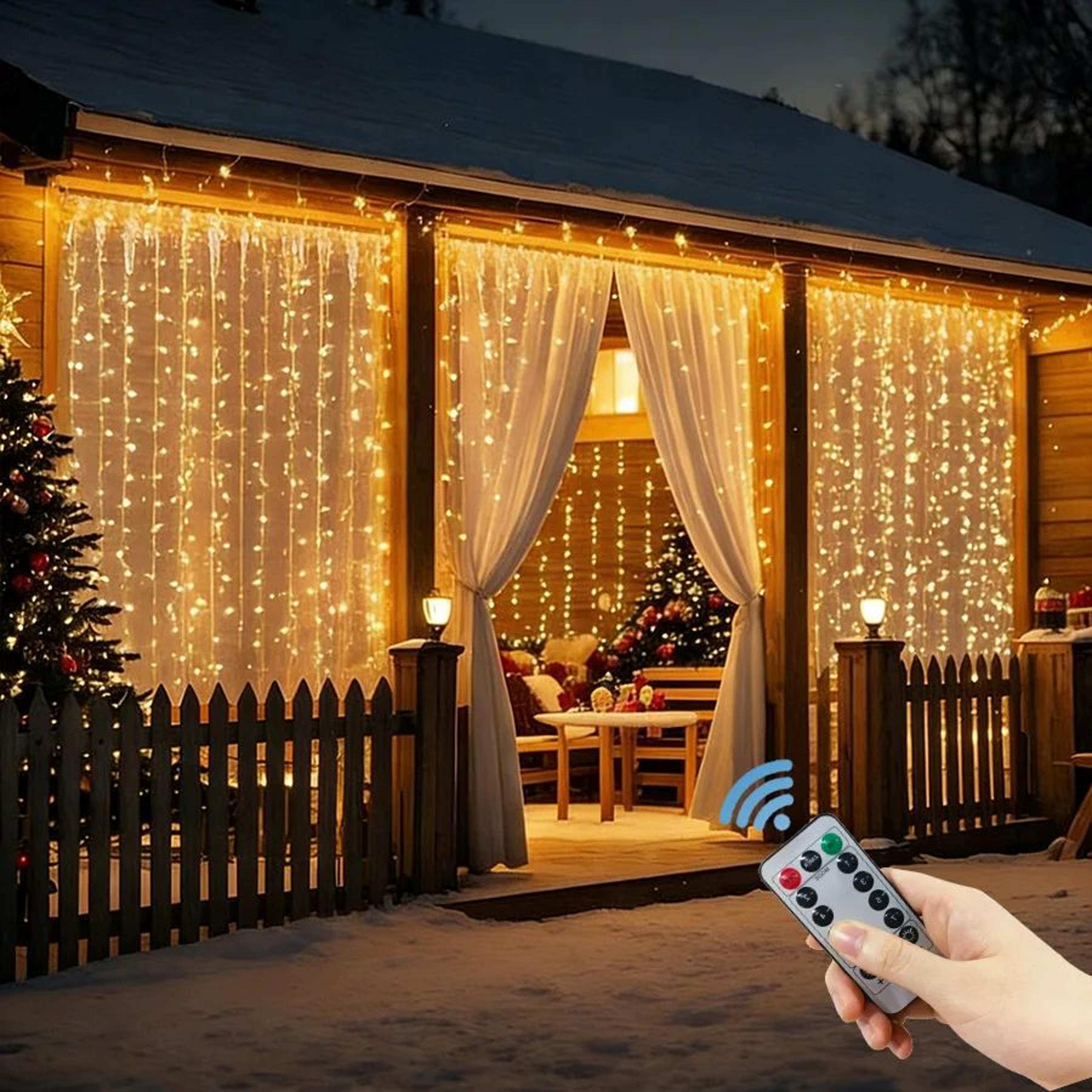 valentines day led curtain fairy lights with remote