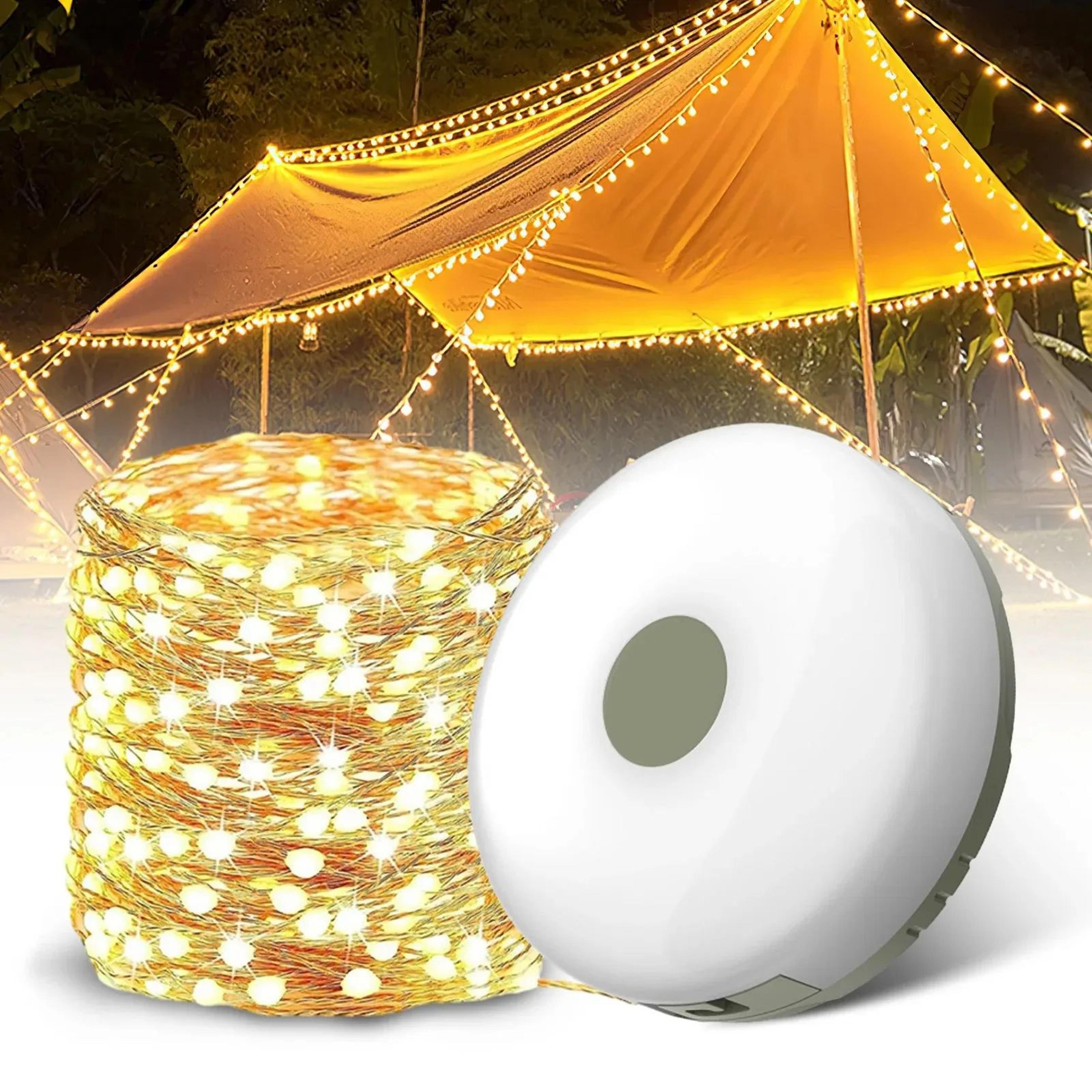 2 in 1 waterproof portable camping string lights