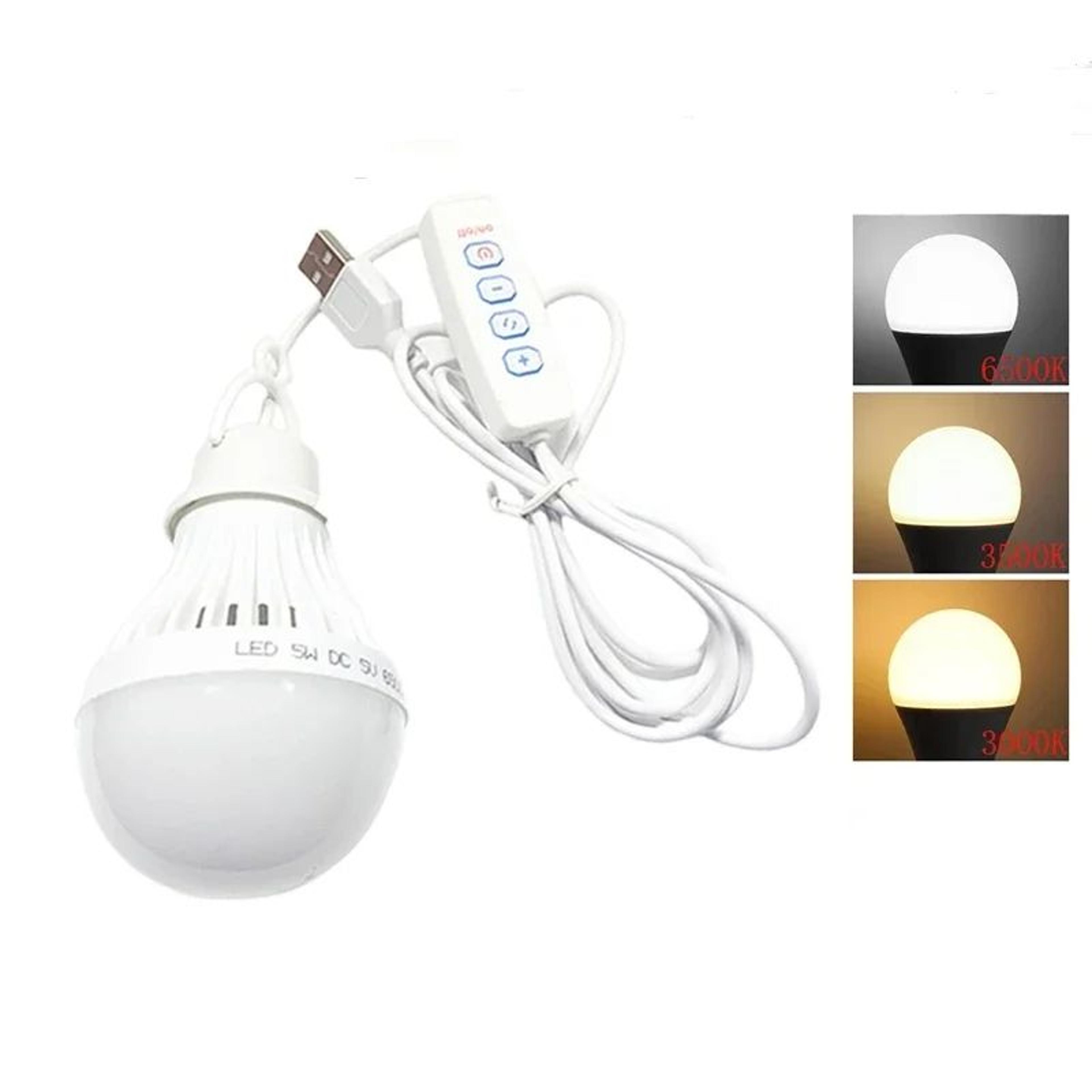 usb led hanging camping bulb with 3 color dimmable light