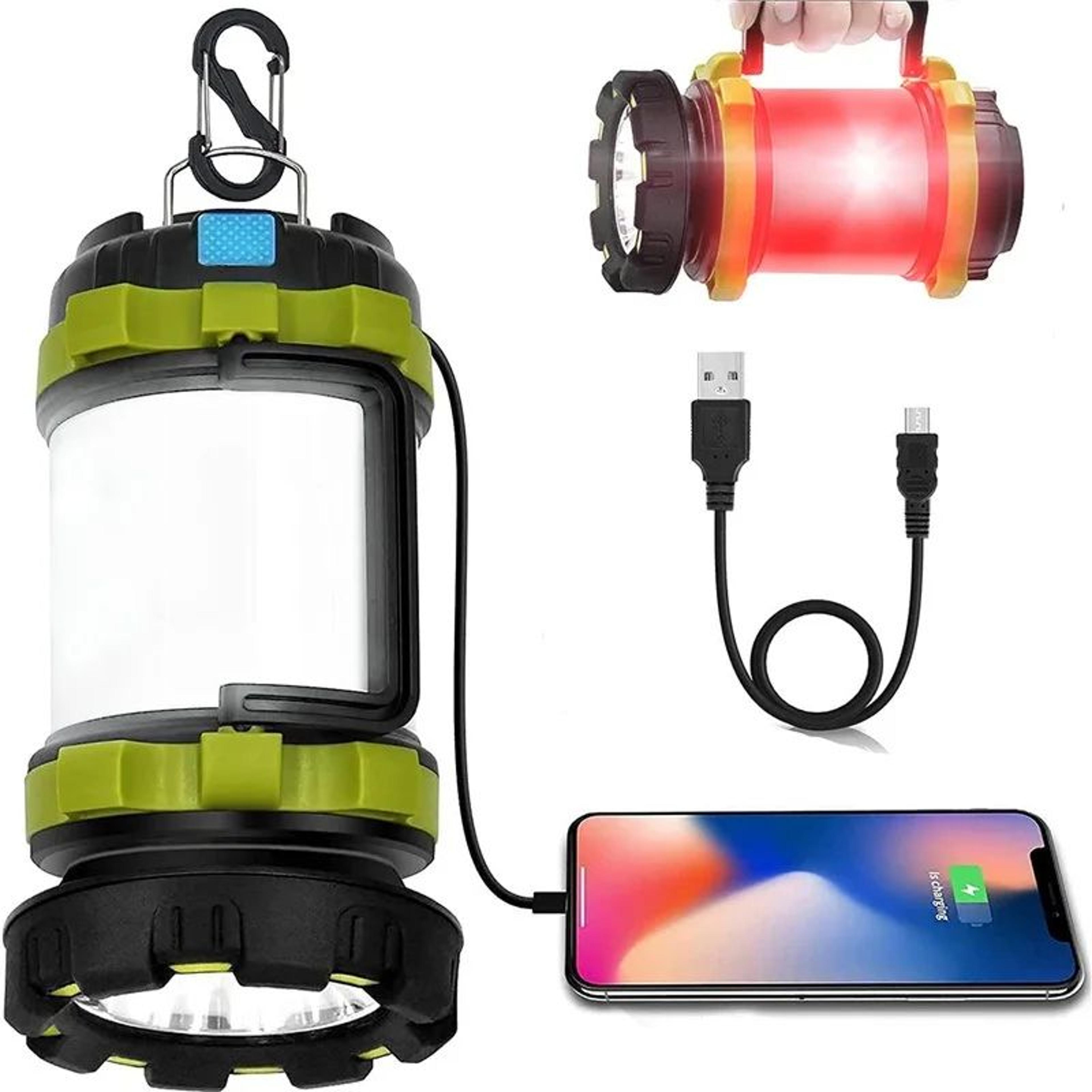 3000mah rechargeable led camping lantern with power bank
