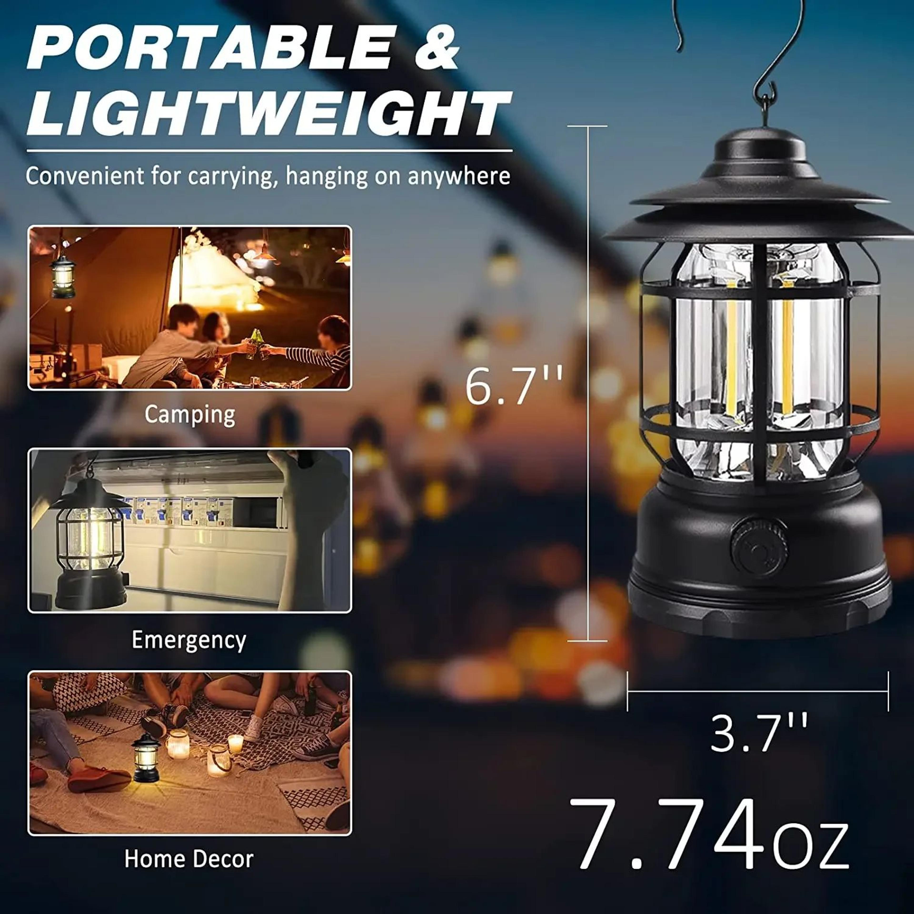 rechargeable cob camping lantern with stepless dimming