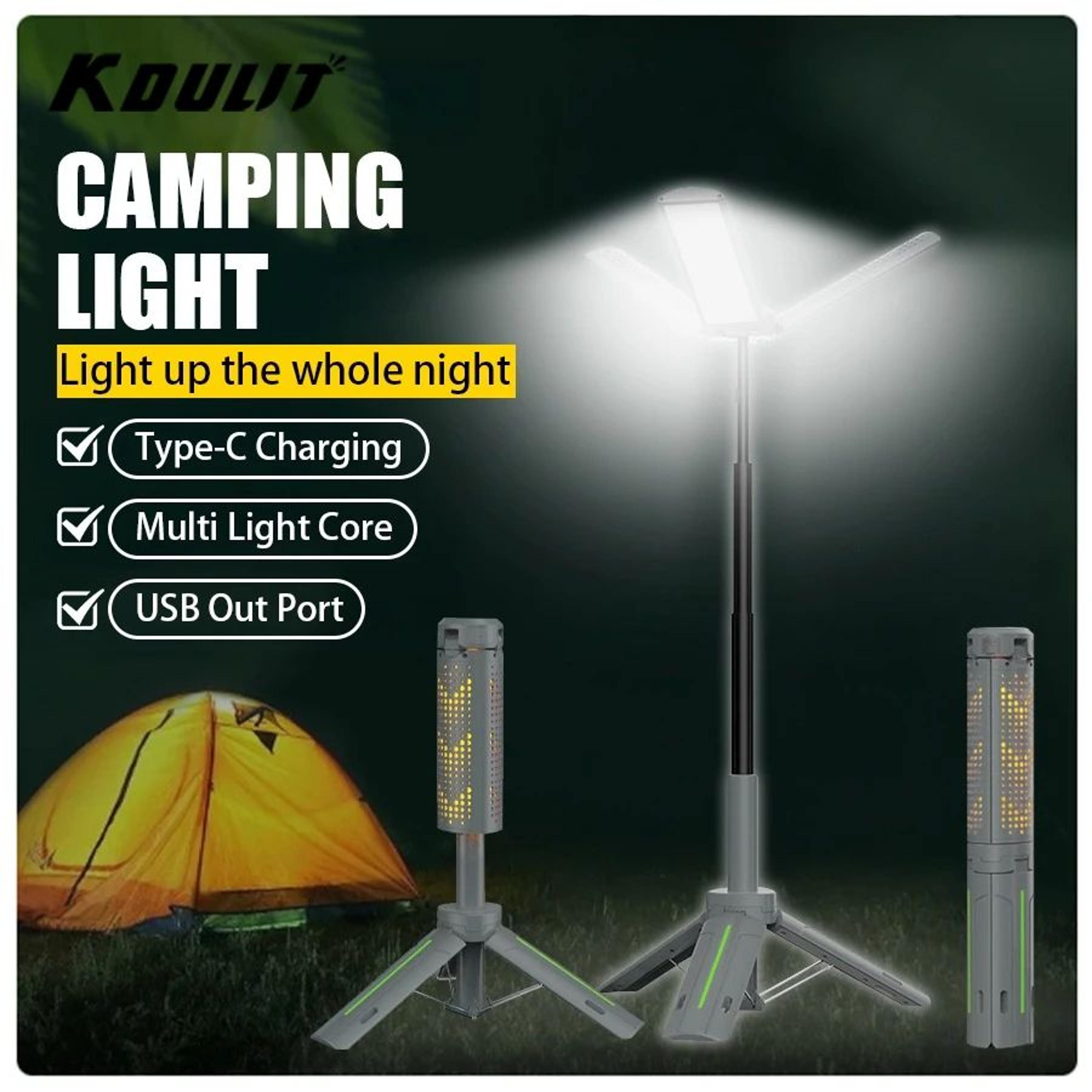 8000mah telescopic rechargeable camping lantern with flashlight