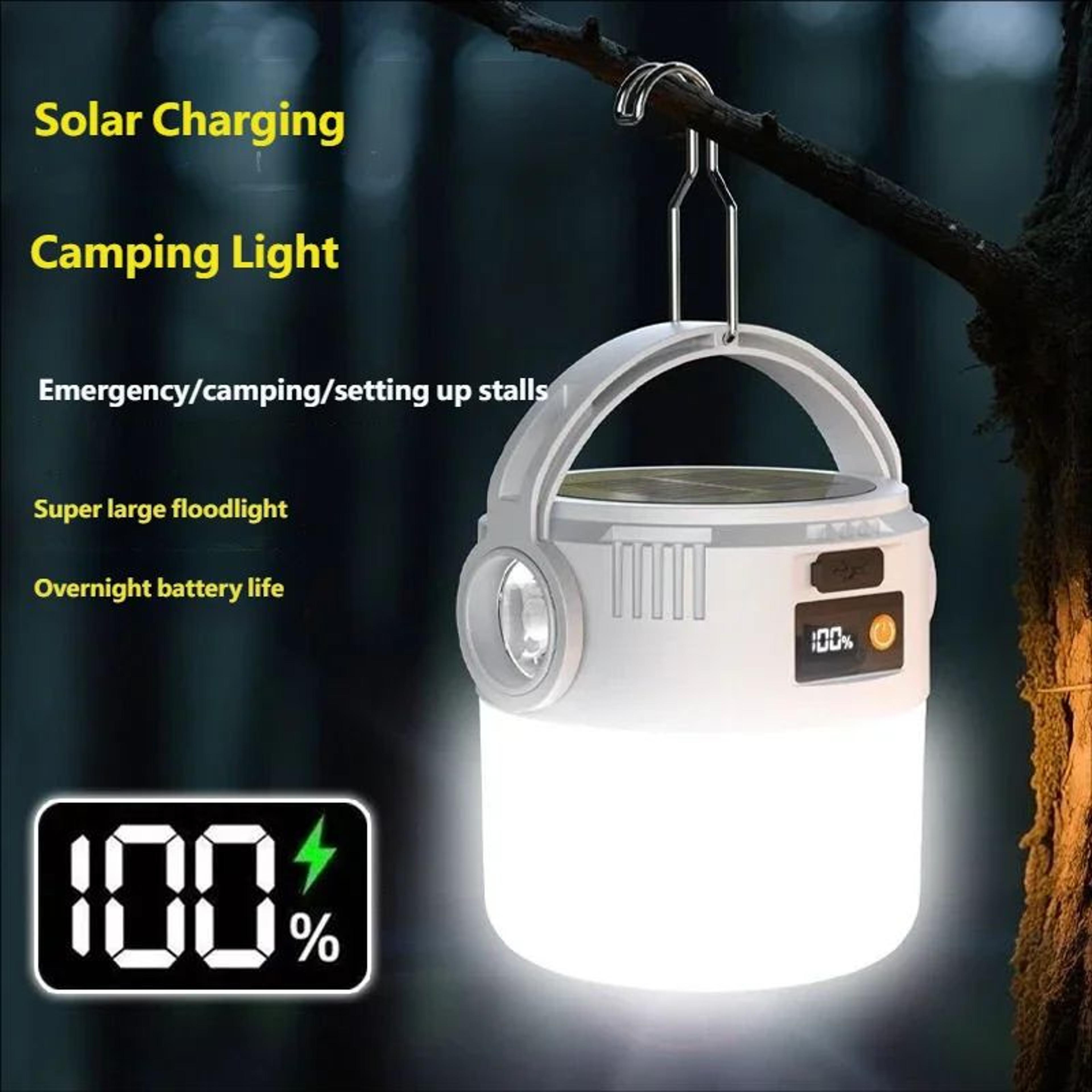 portable solar usb rechargeable waterproof camping lantern