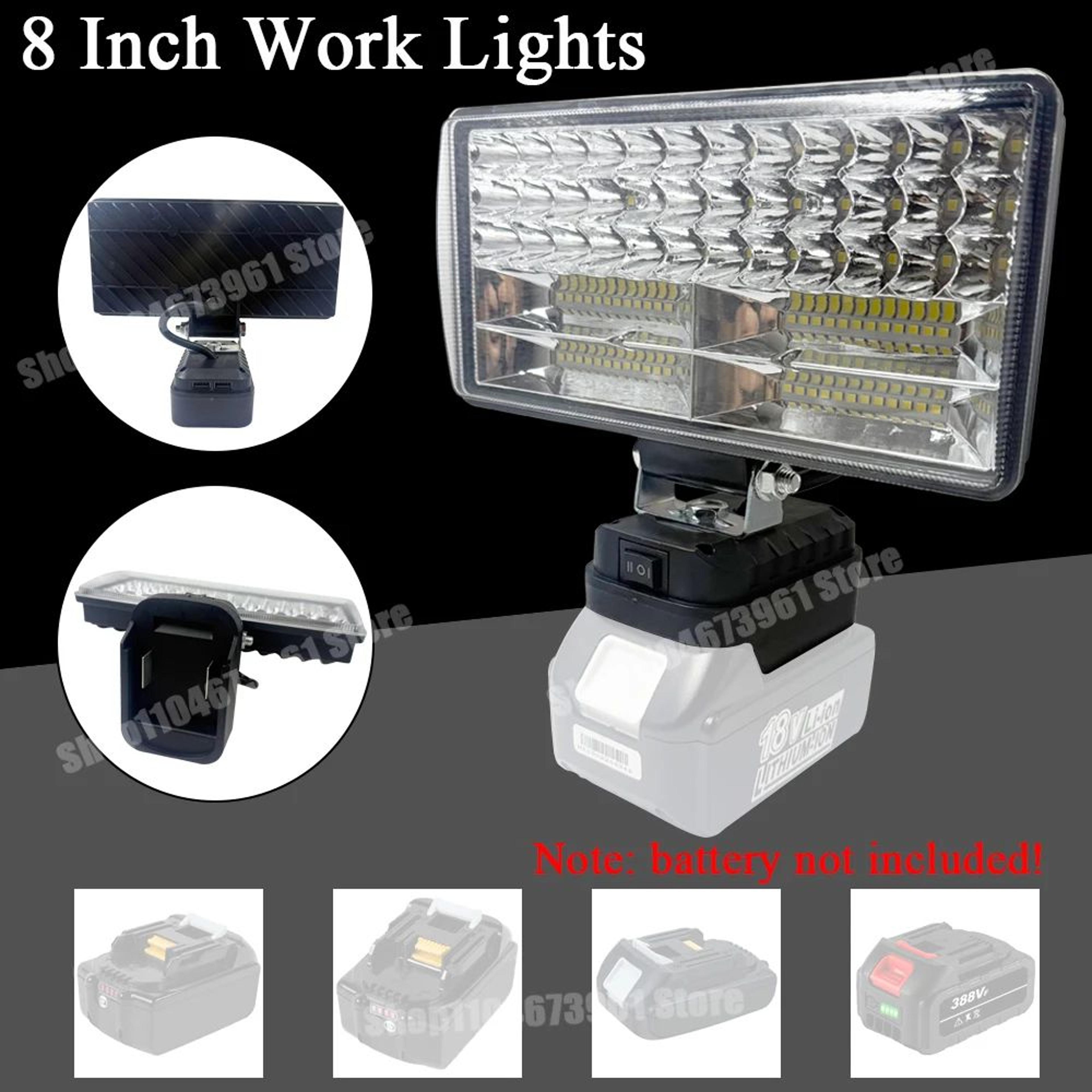 8 inch led work light for makita 18v battery with usb power bank