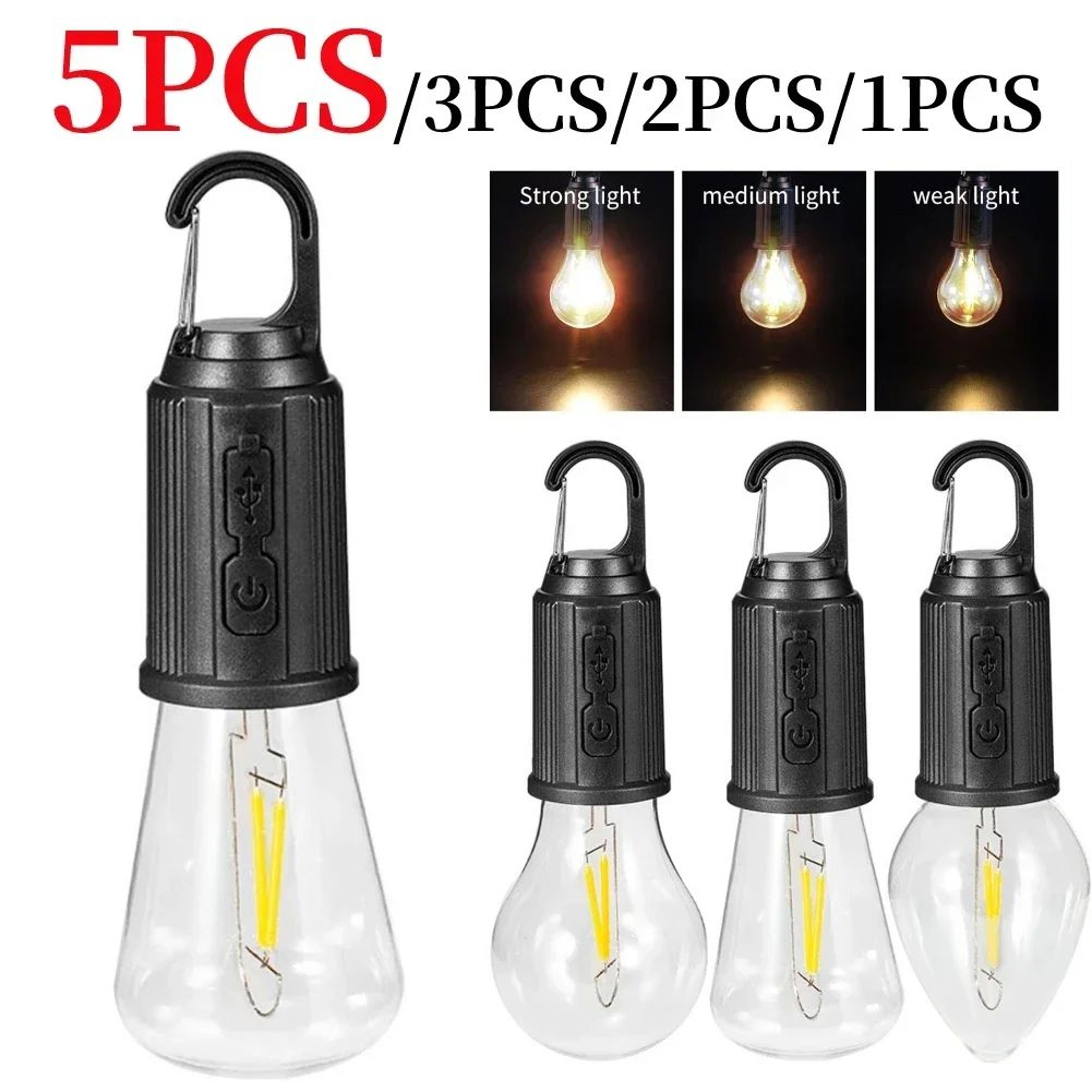 portable 600mah led camping lantern with hook and type c charging