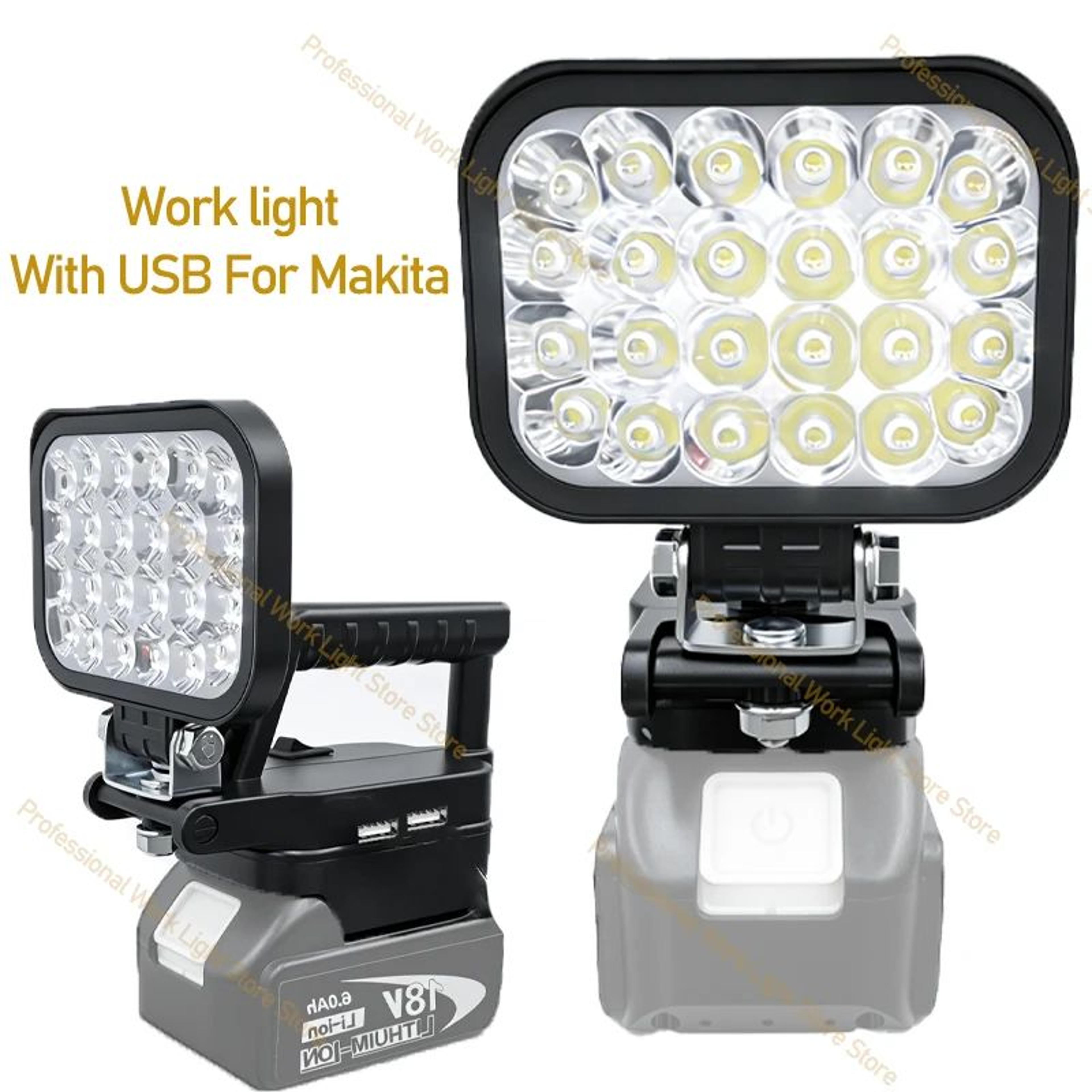 portable led work light for makita 14v to 18v batteries