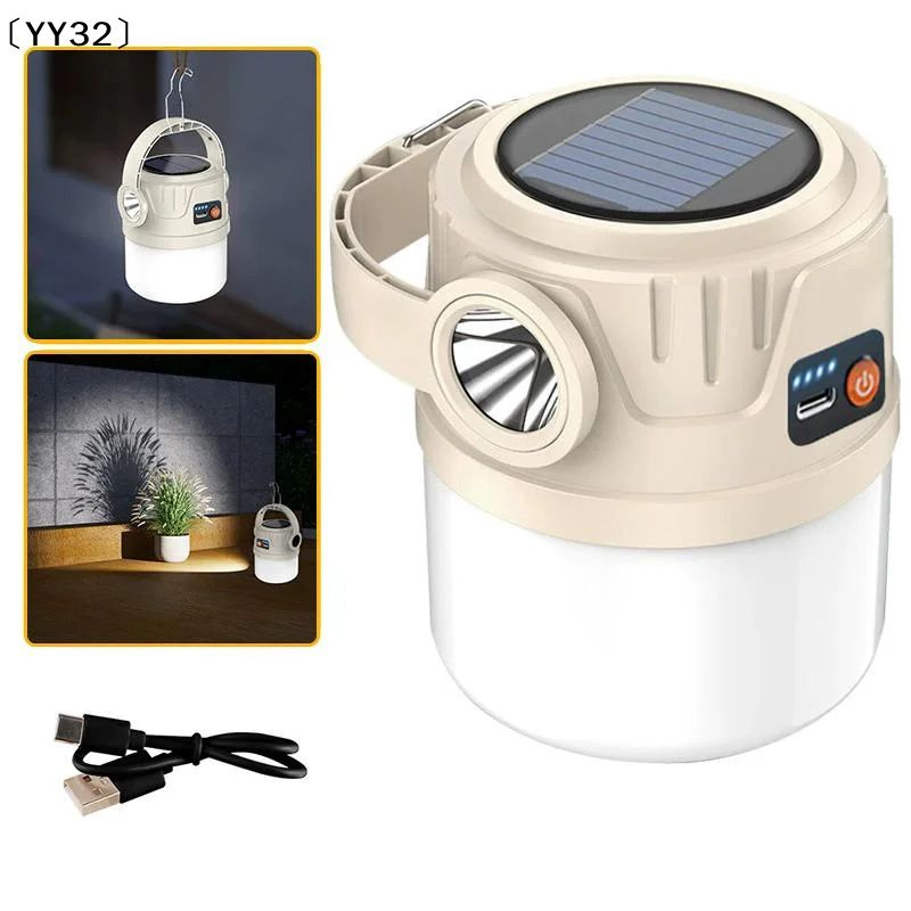 yy32 solar rechargeable long endurance camping tent light