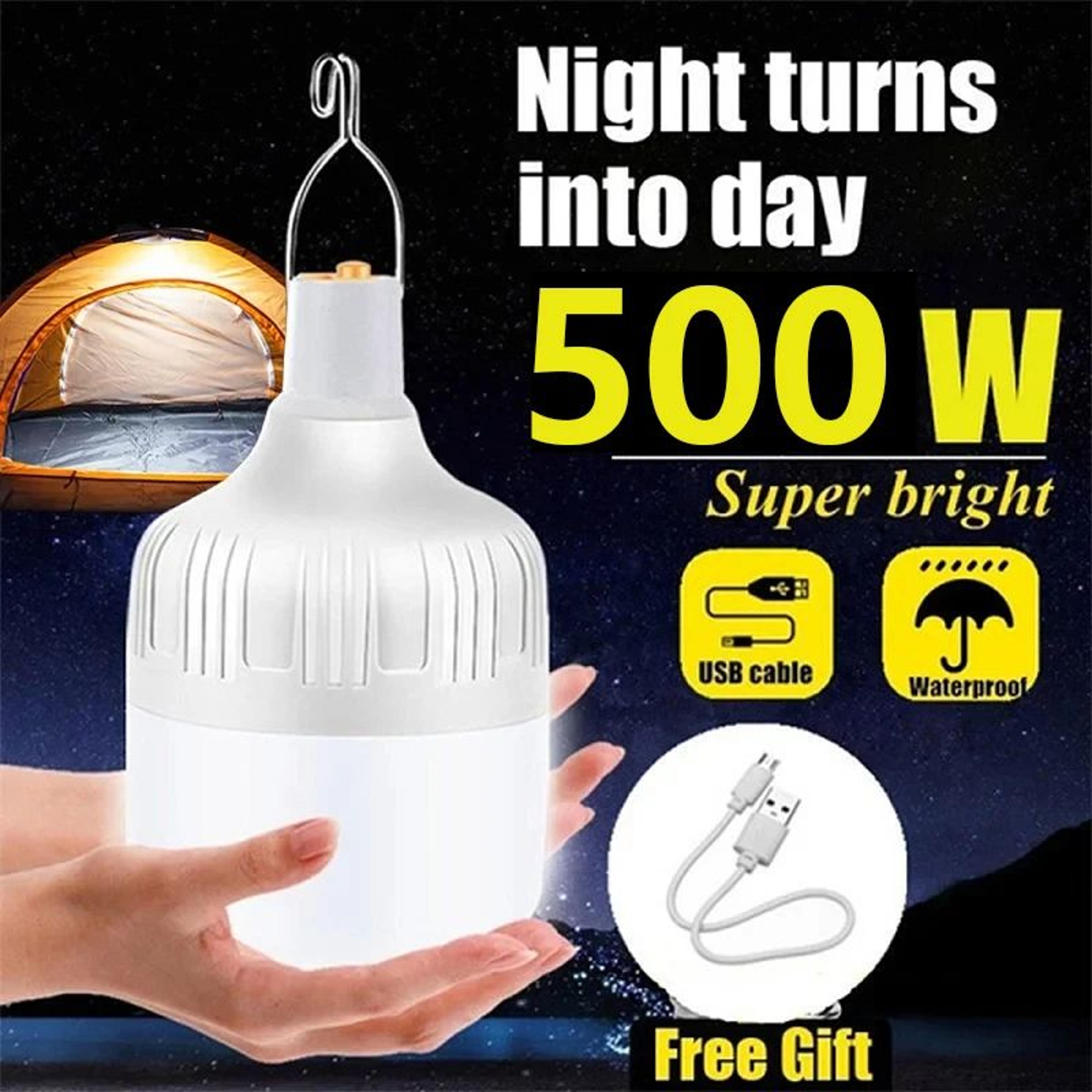 500w portable usb rechargeable led camping emergency bulb