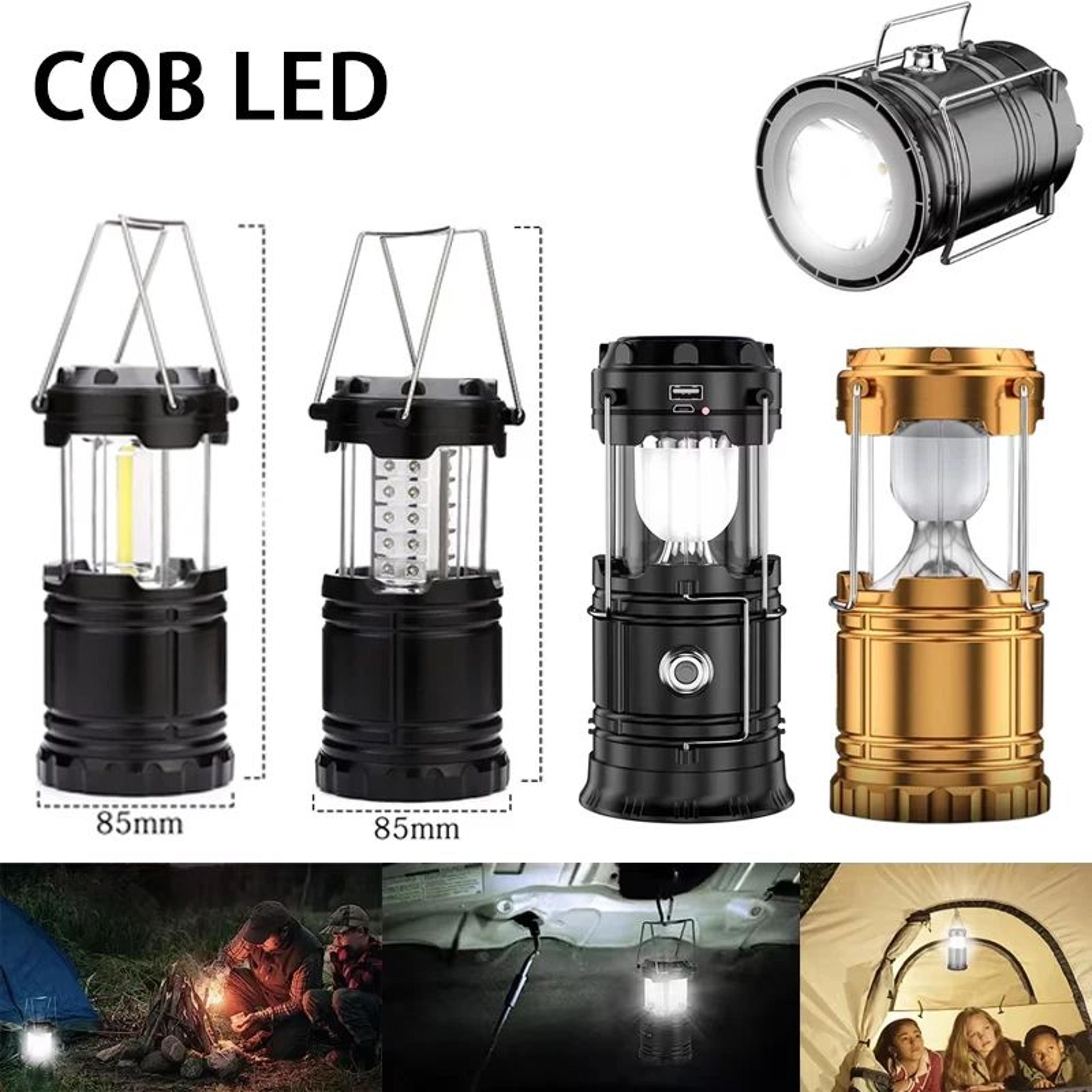 2 in 1 foldable cob led camping lantern and flashlight