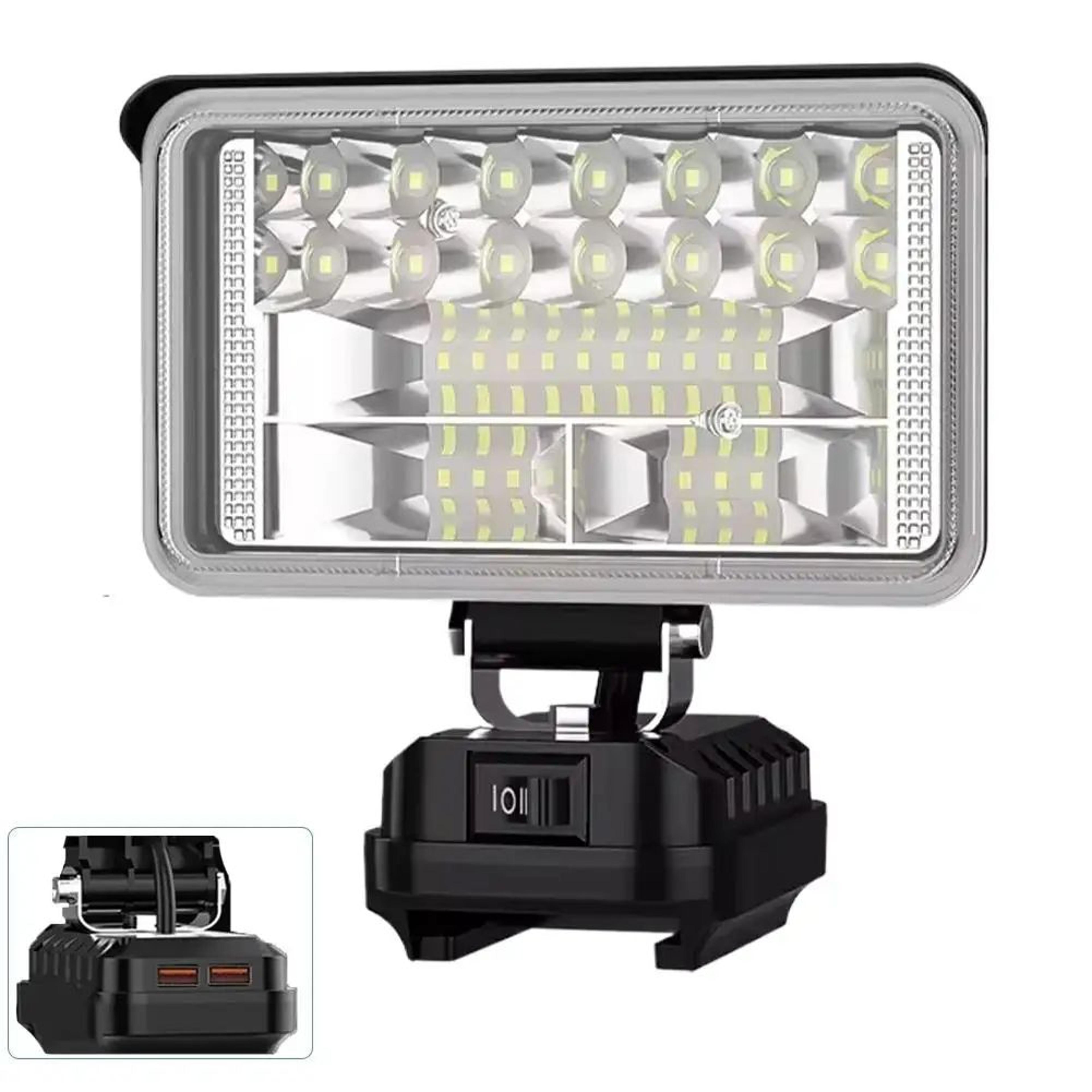 portable cordless led work light for makita 18v batteries with usb