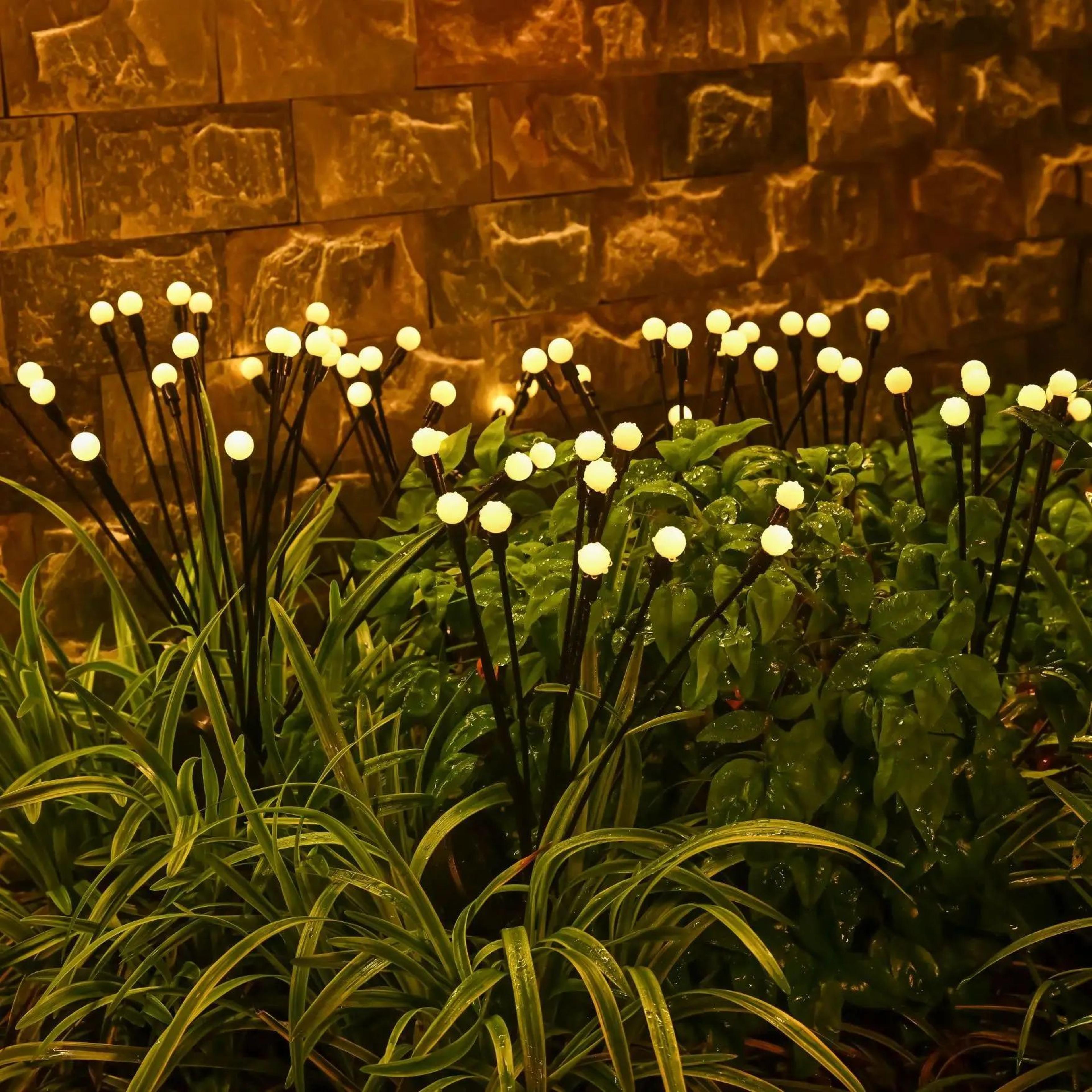 upgraded solar firefly garden lights for outdoor decoration