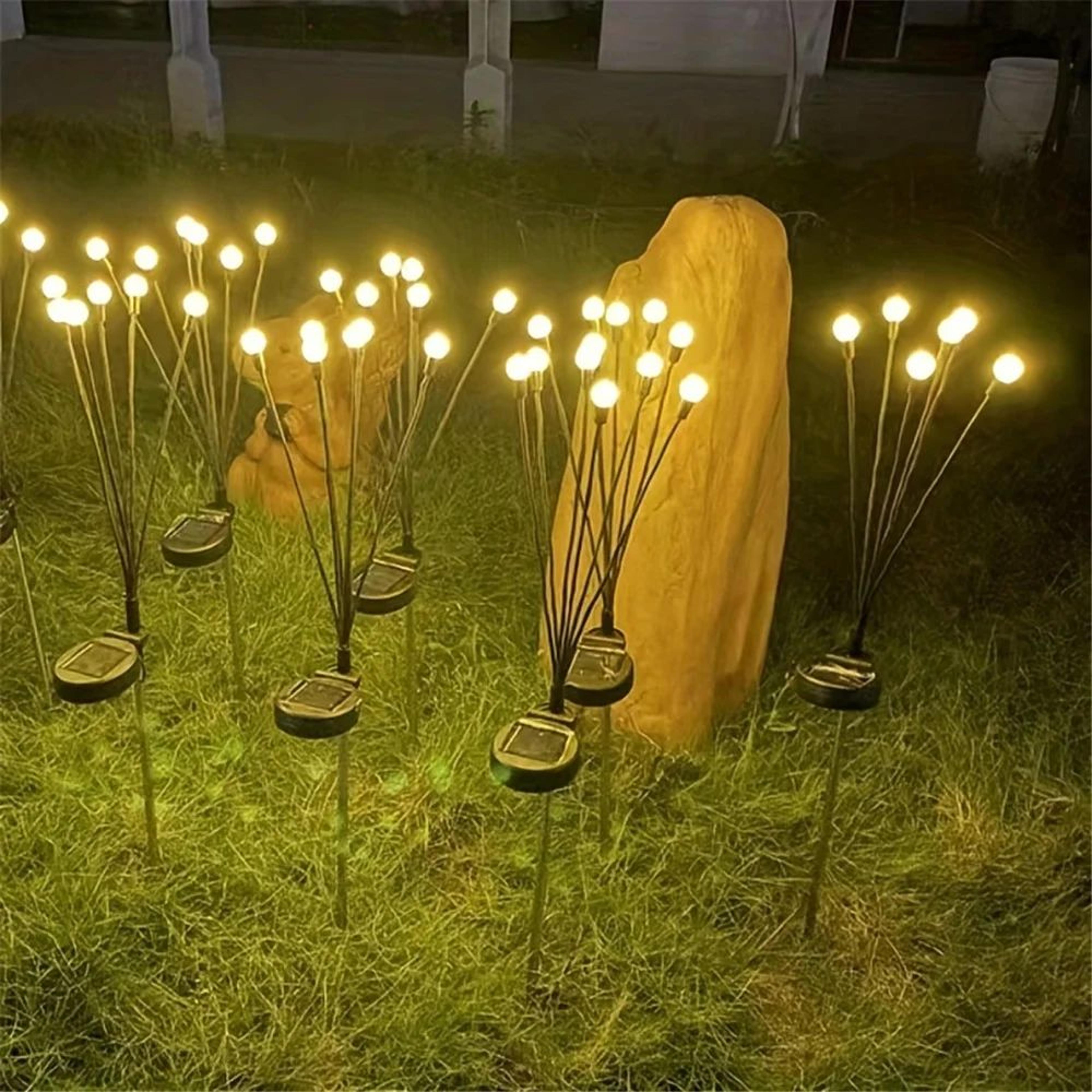 solar led firefly swaying garden lights for outdoor decoration