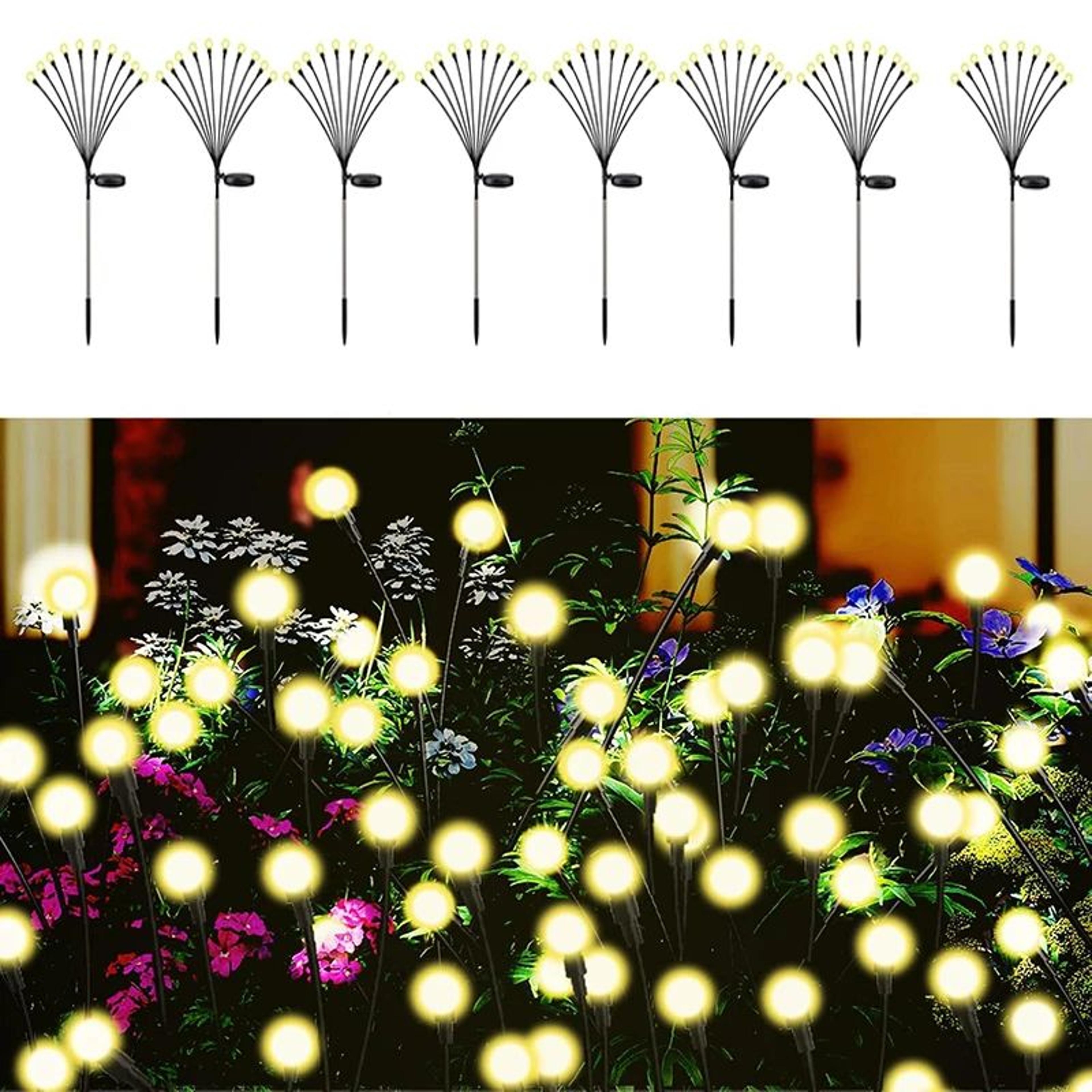 solar swaying firefly garden lights for outdoor yard and pathway