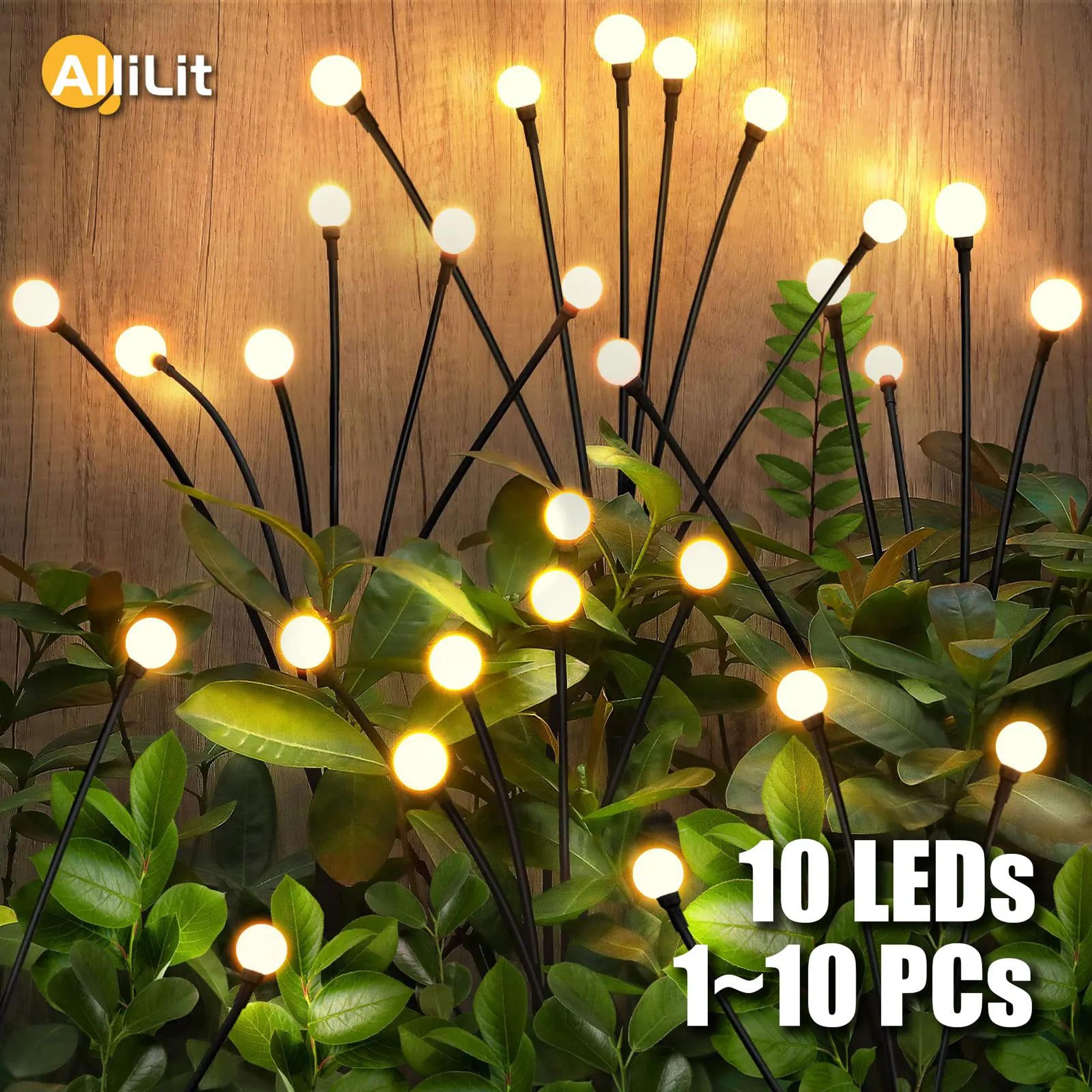 led solar firefly garden lights for outdoor lawn decor