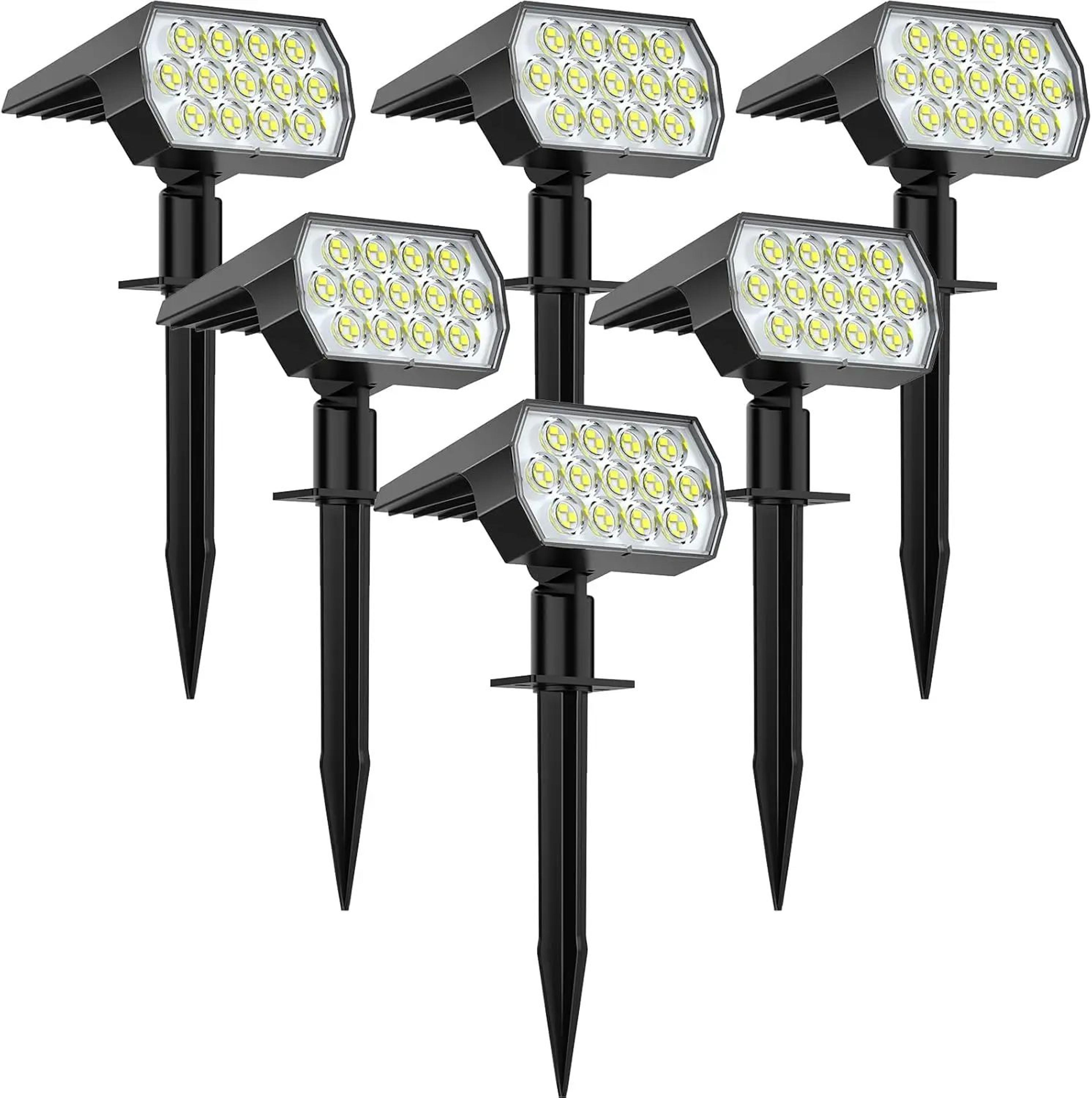 52 led solar landscape spotlights with 3 lighting modes