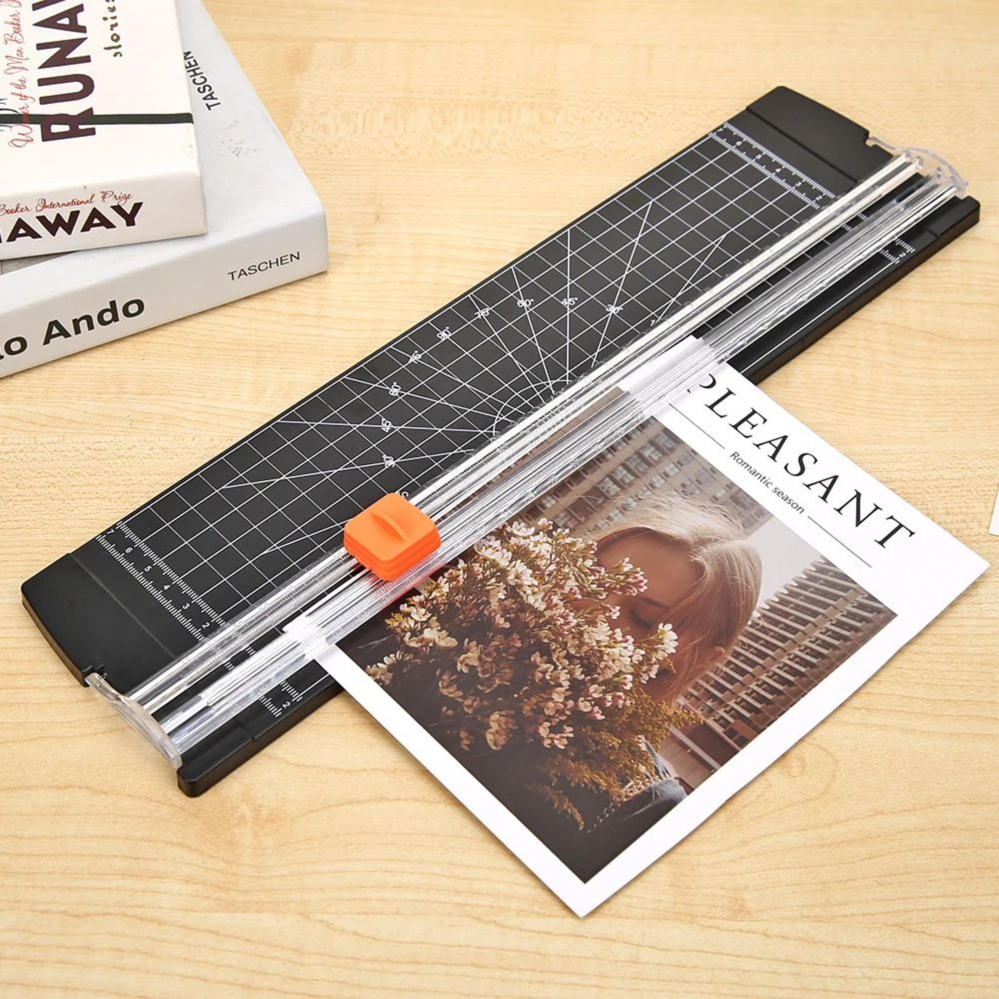 a4 a5 paper guillotine cutter with pull out ruler