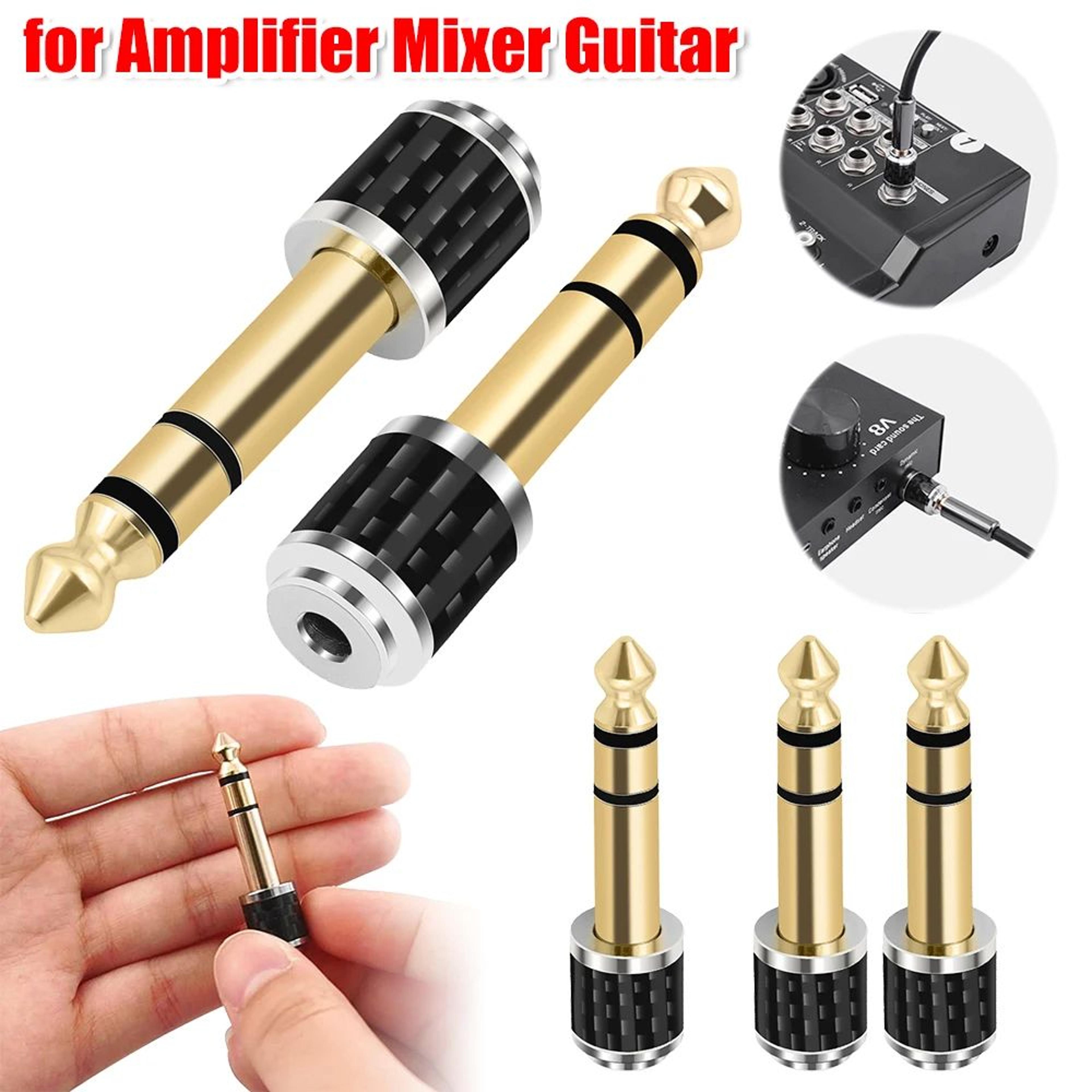 6.35mm to 3.5mm stereo headphone audio adapter