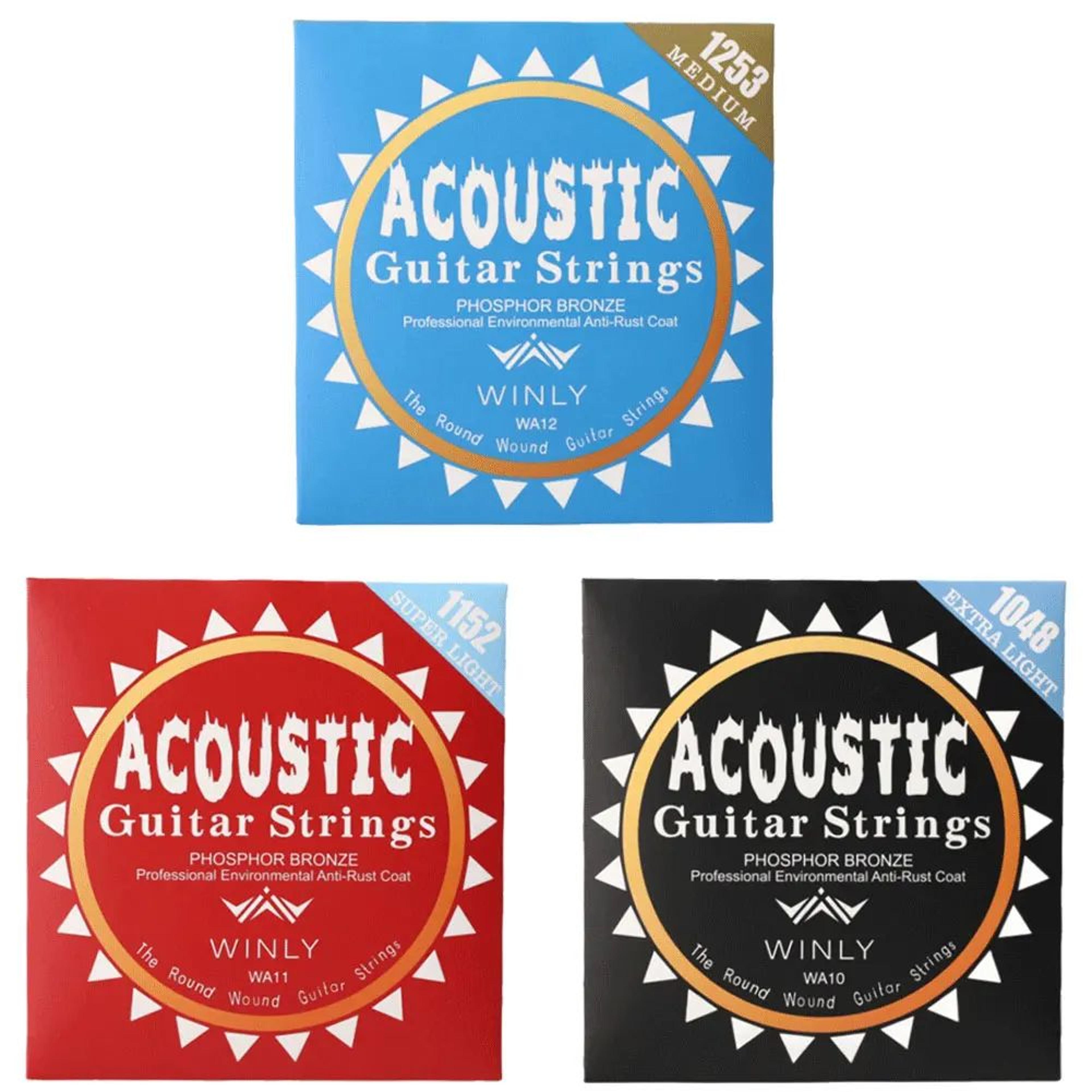 phosphor bronze coated acoustic and classical guitar strings