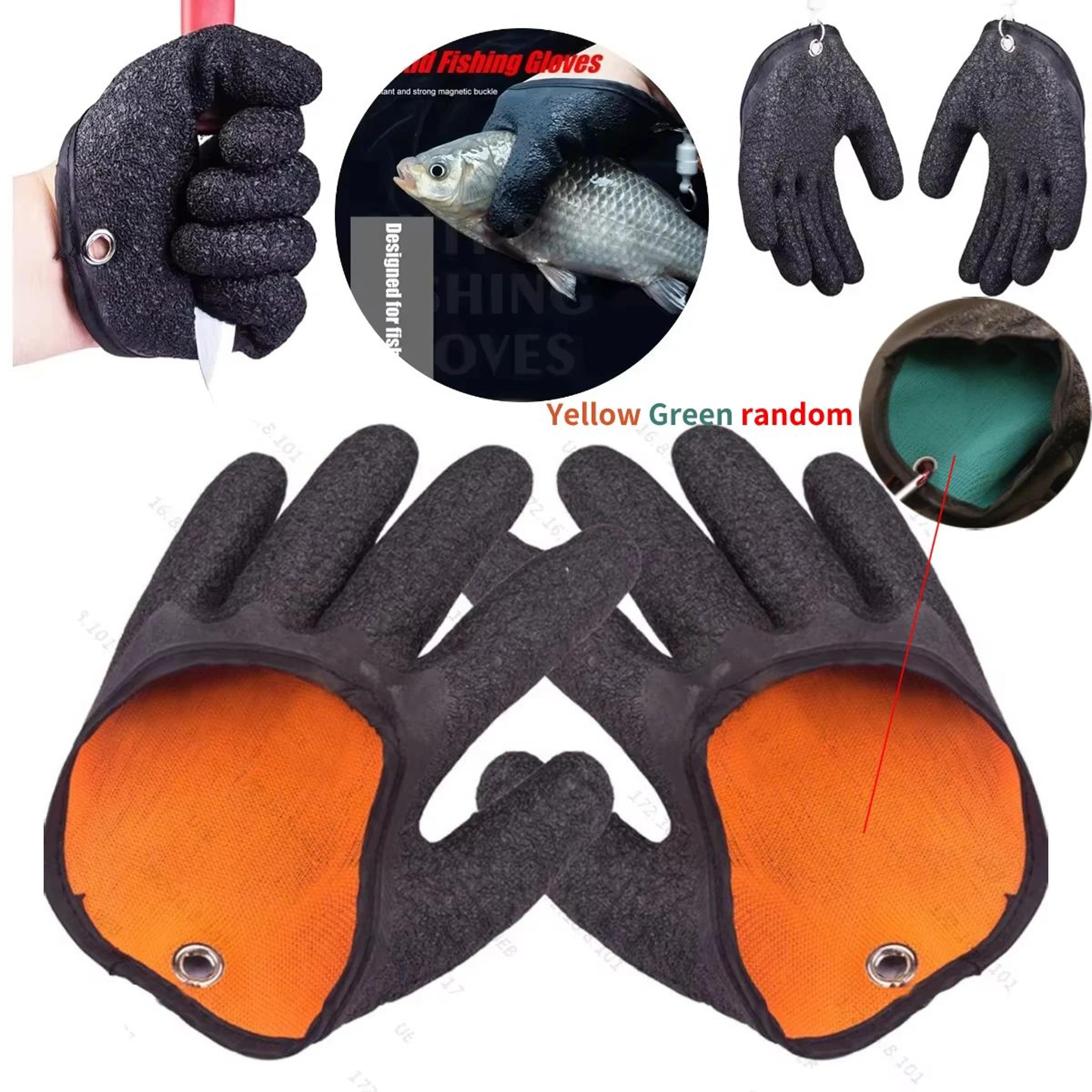 finger casting fishing glove magnetic anti slip fish handling glove