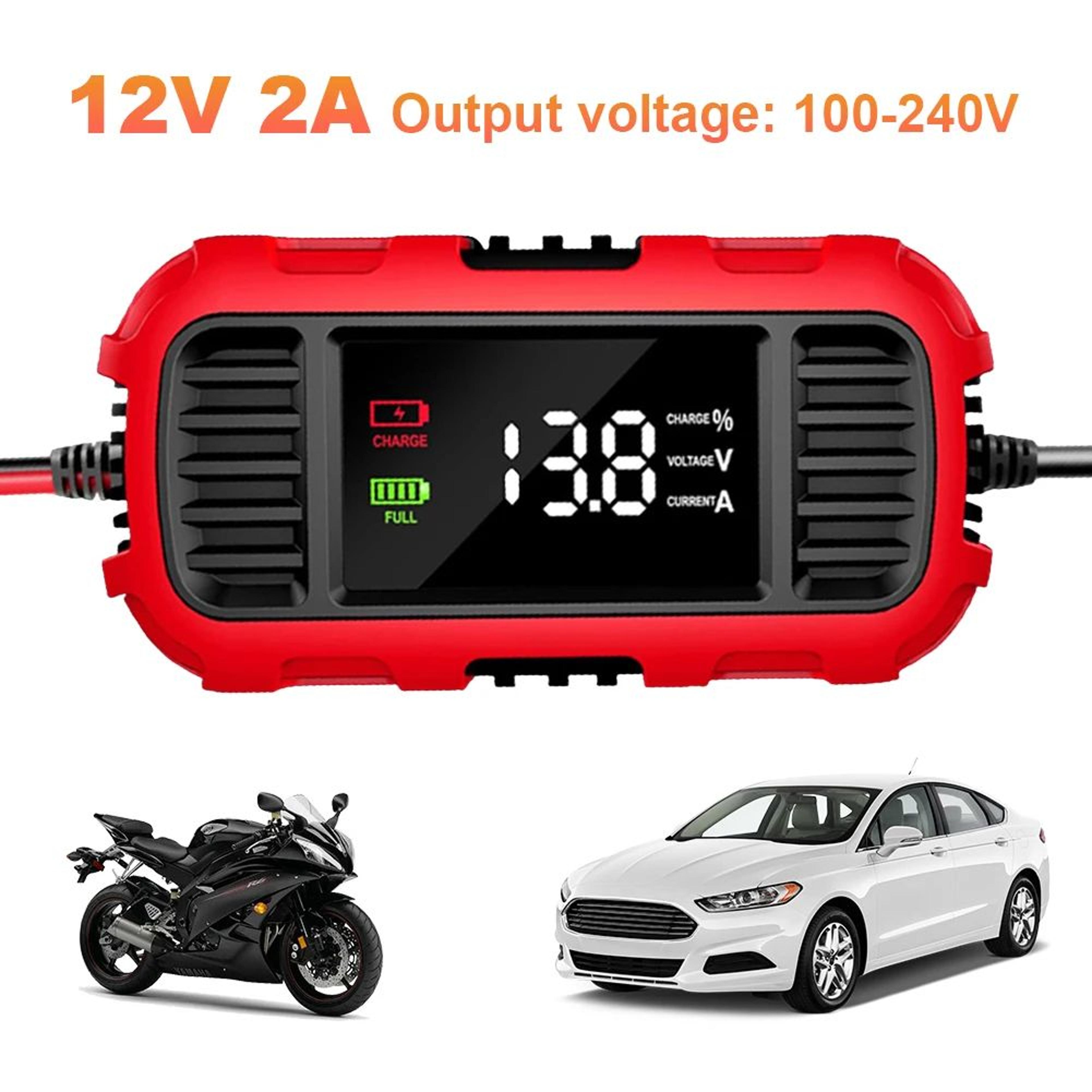 12v 2a car motorcycle battery trickle charger and maintainer