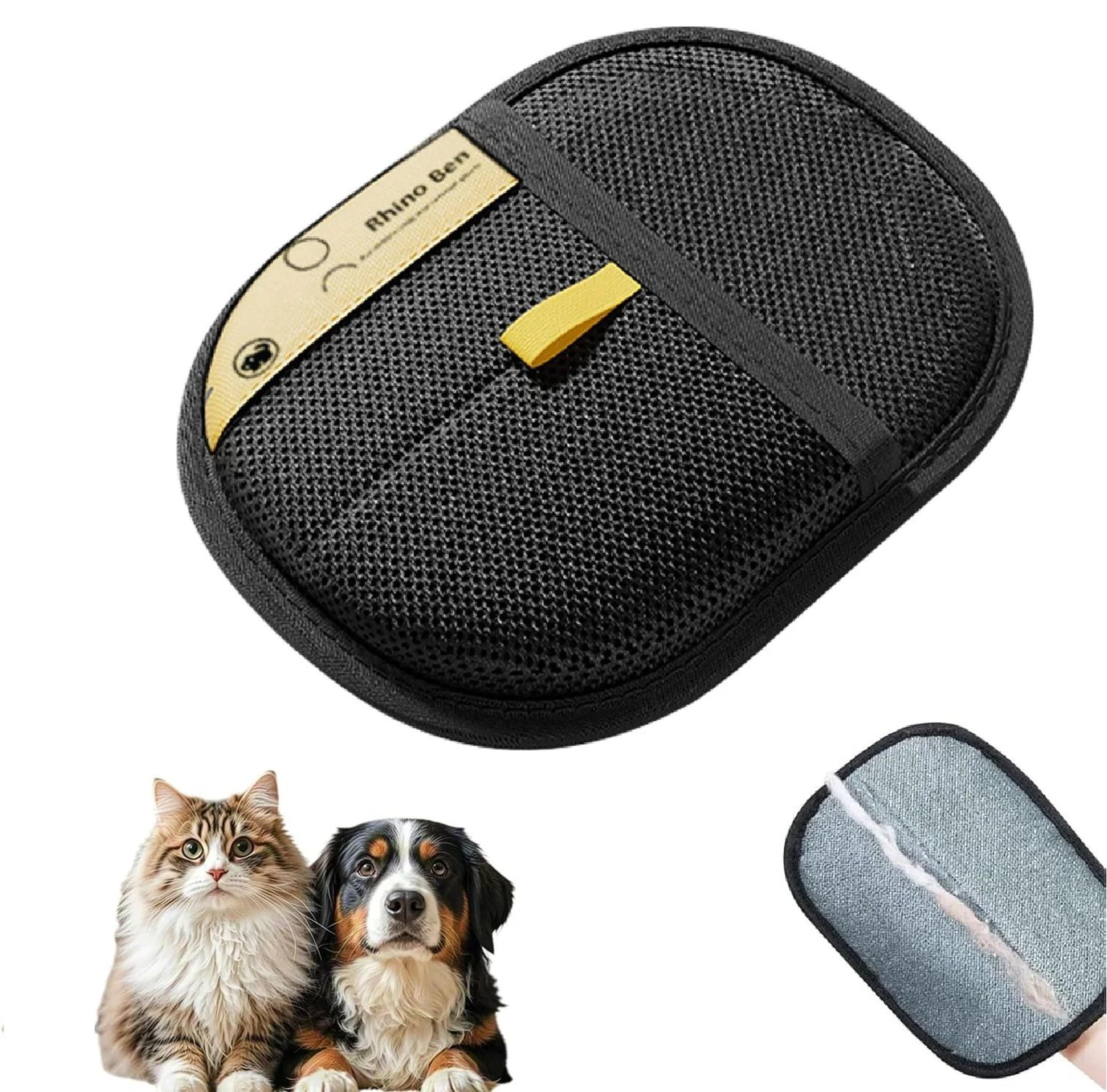 double sided reusable pet hair removal and grooming glove
