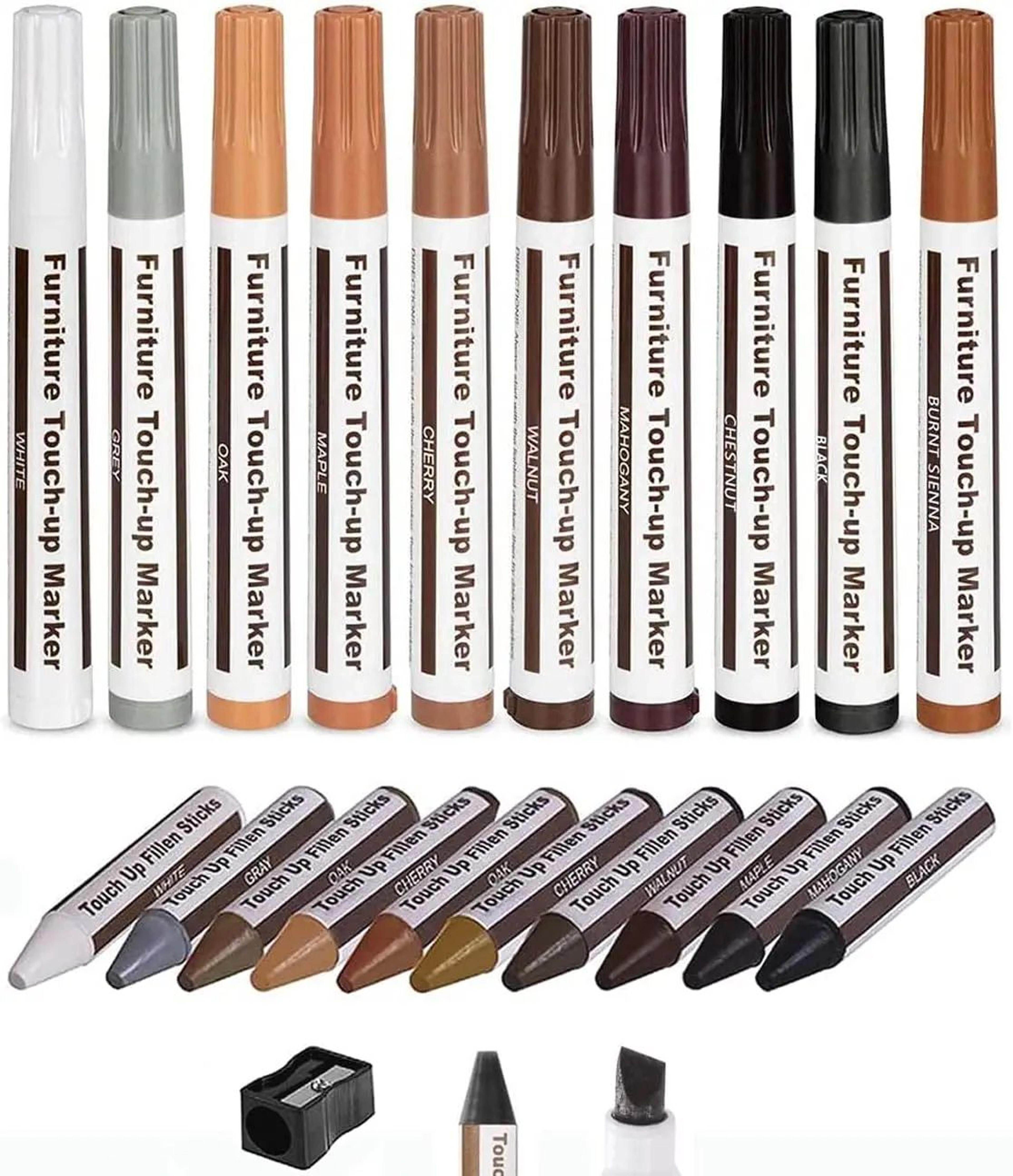wooden furniture scratch repair marker and wax stick kit