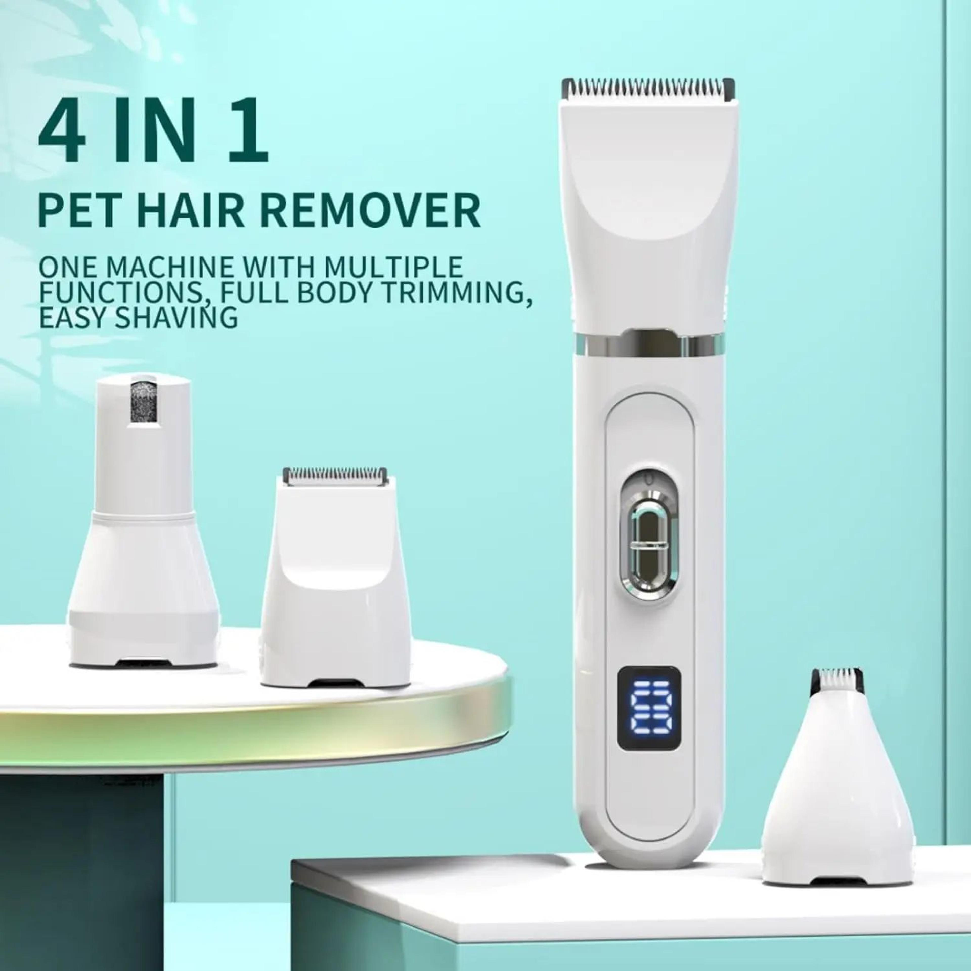 4 in 1 rechargeable pet hair clipper and nail grinder grooming kit