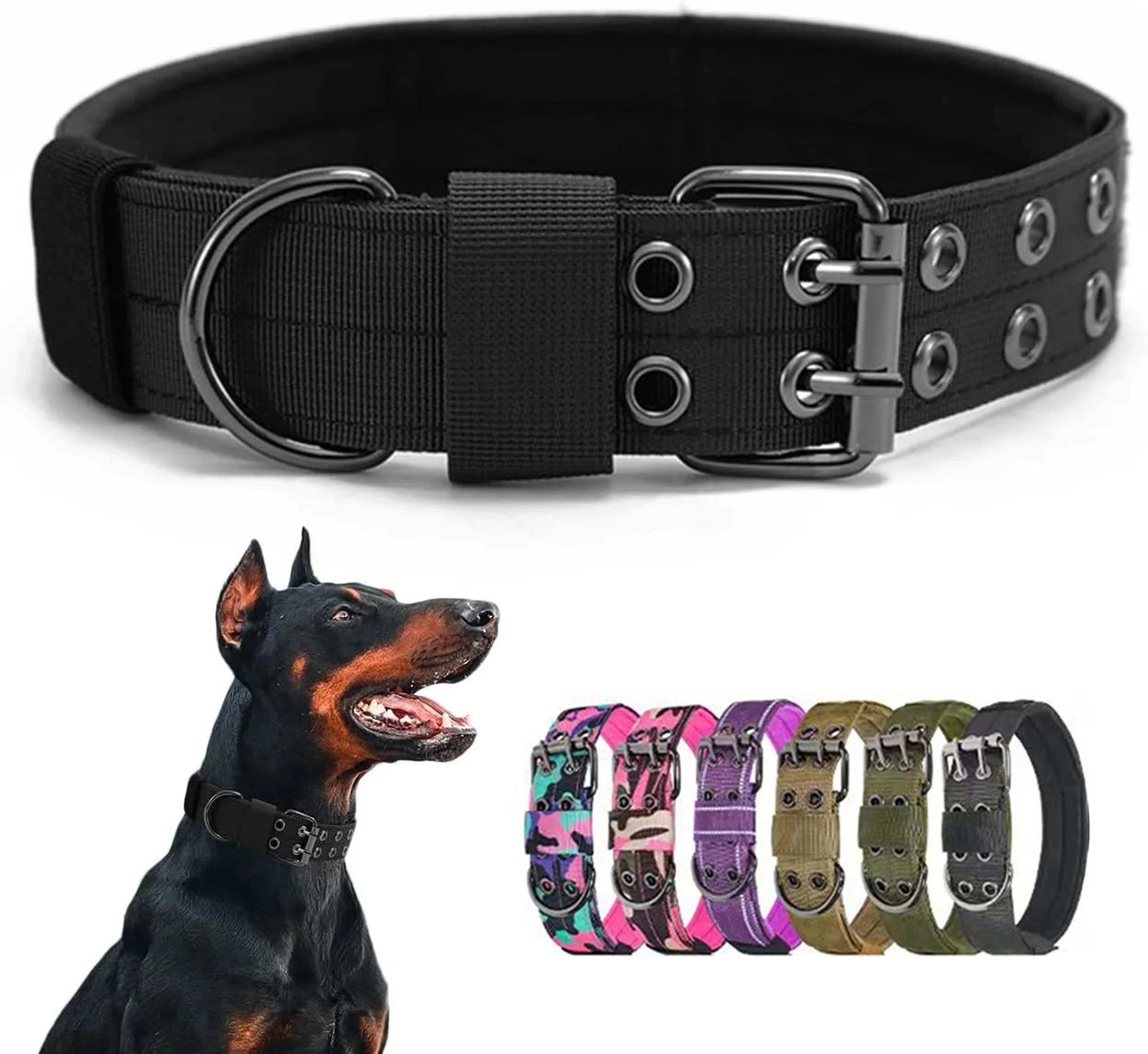 heavy duty adjustable nylon tactical dog collar