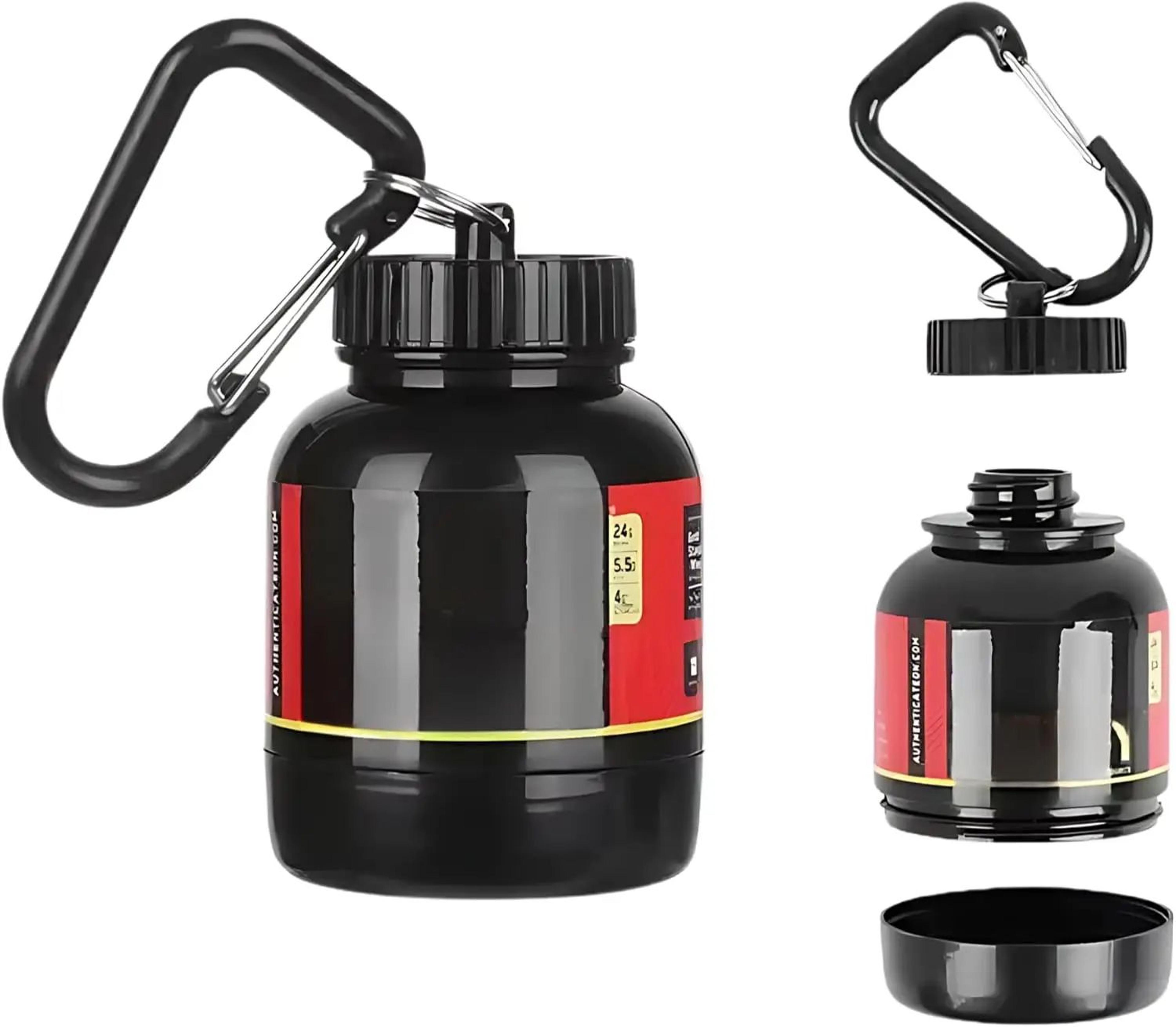 100ml portable protein powder container with keychain funnel