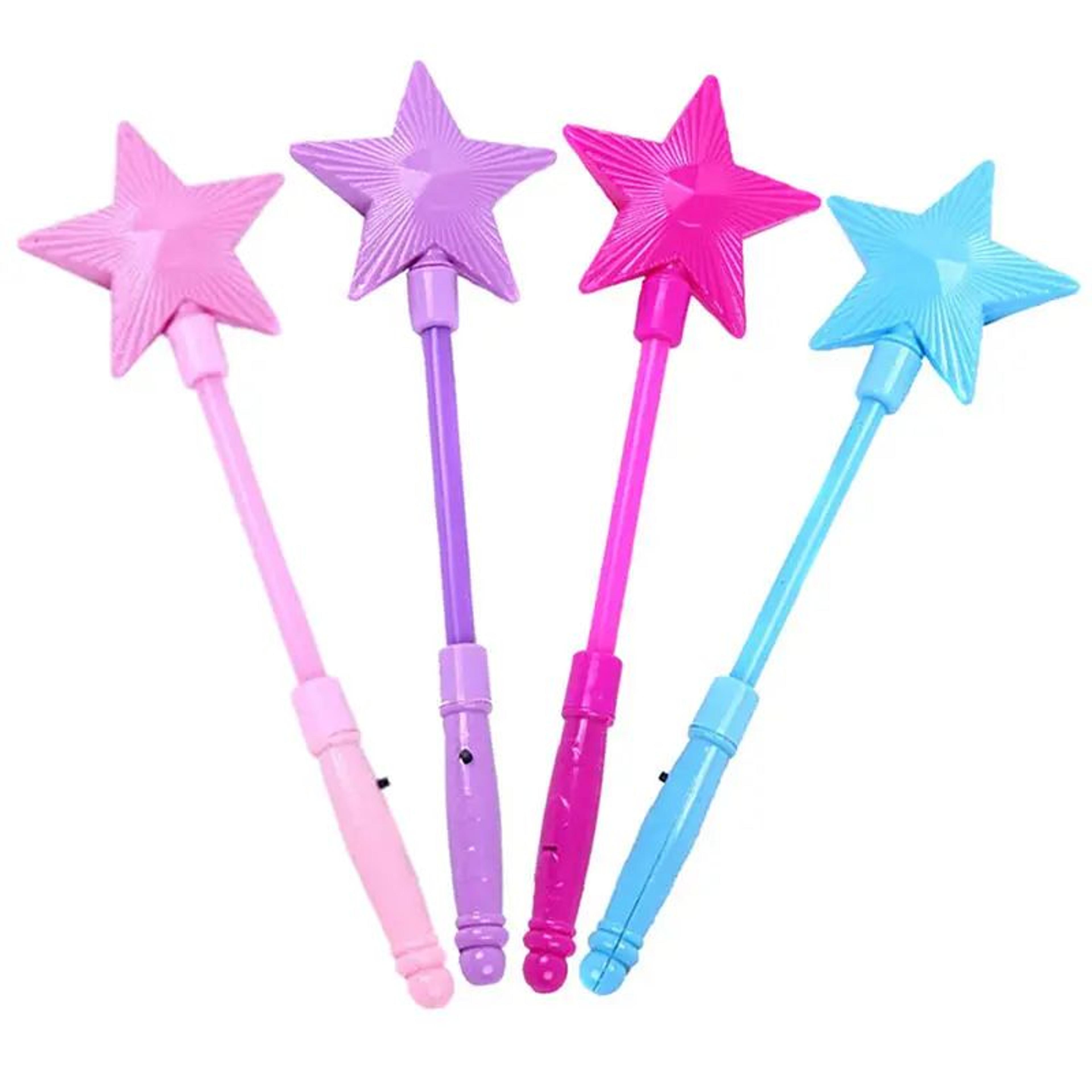 pink led light up princess star magic wand