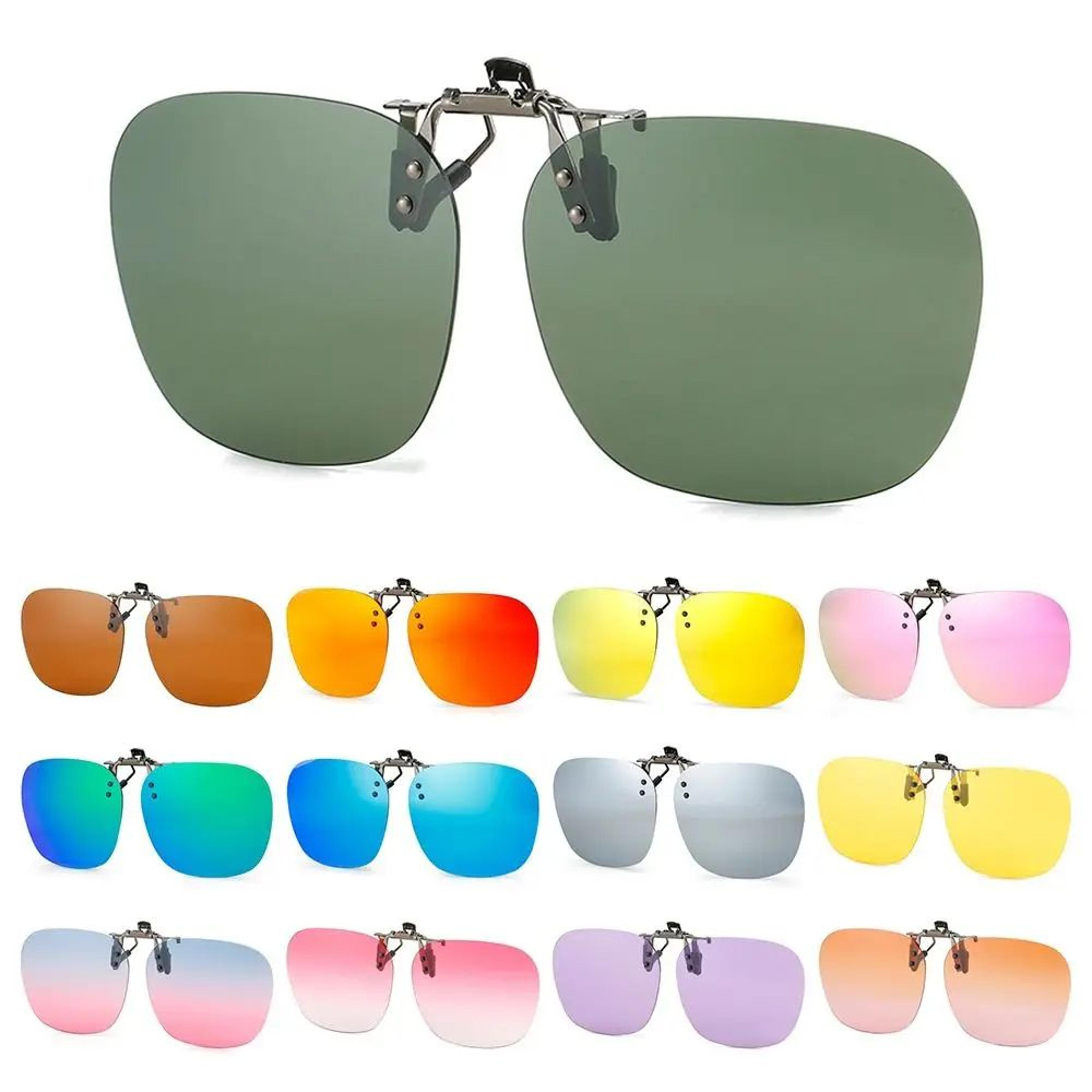 flip up polarized clip on sunglasses for prescription glasses