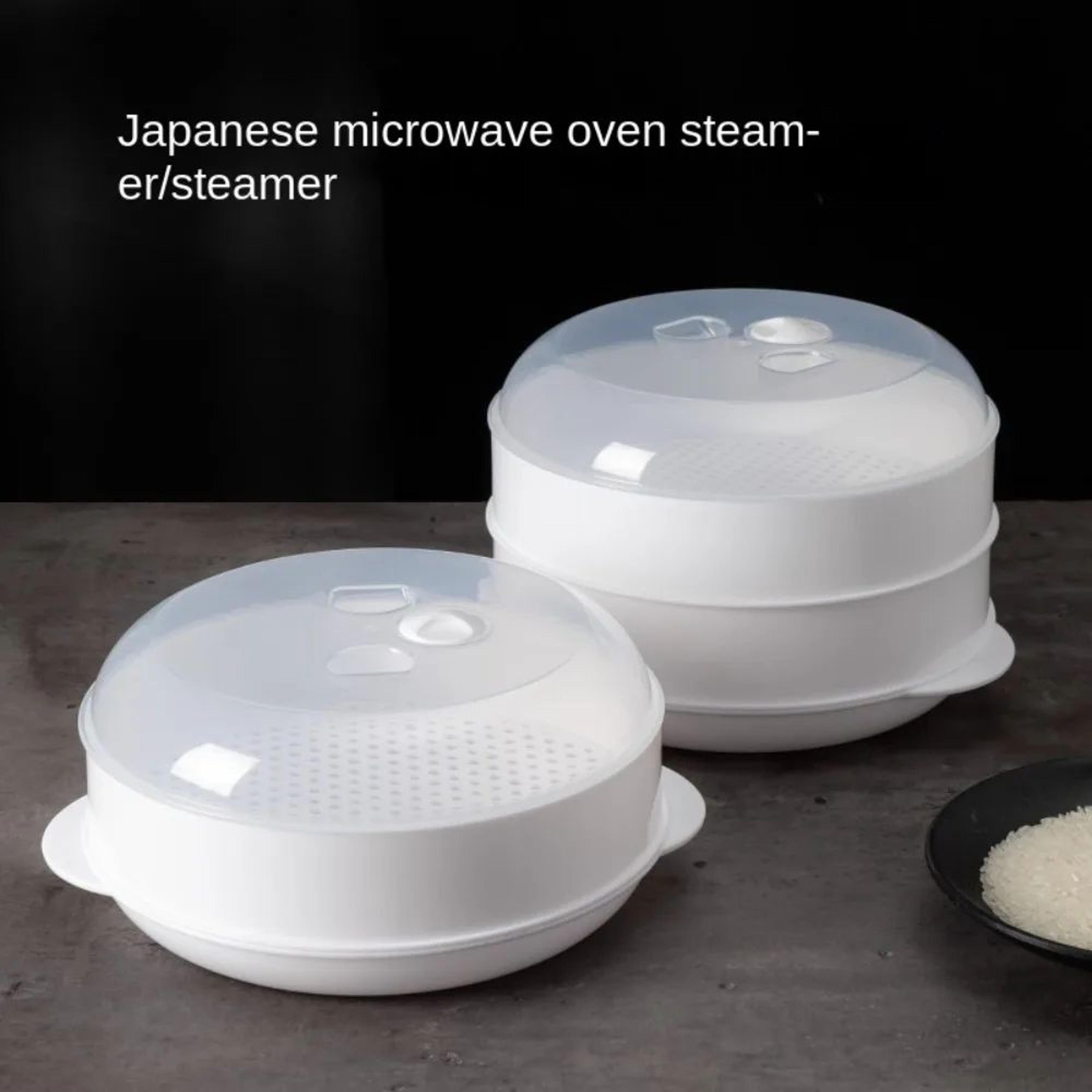 multi layer microwave steamer for rice buns and dumplings