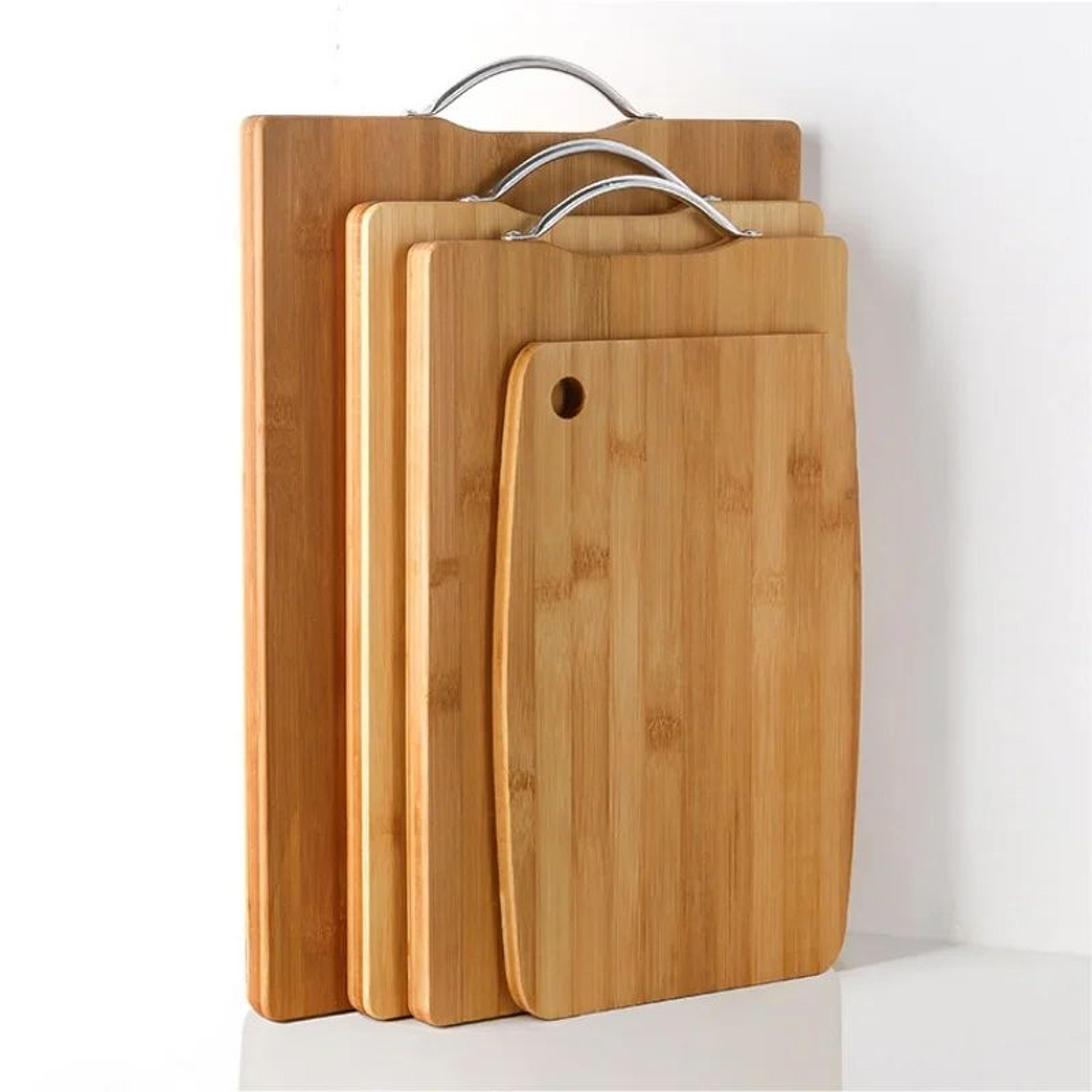 thick double sided wooden cutting board for kitchen