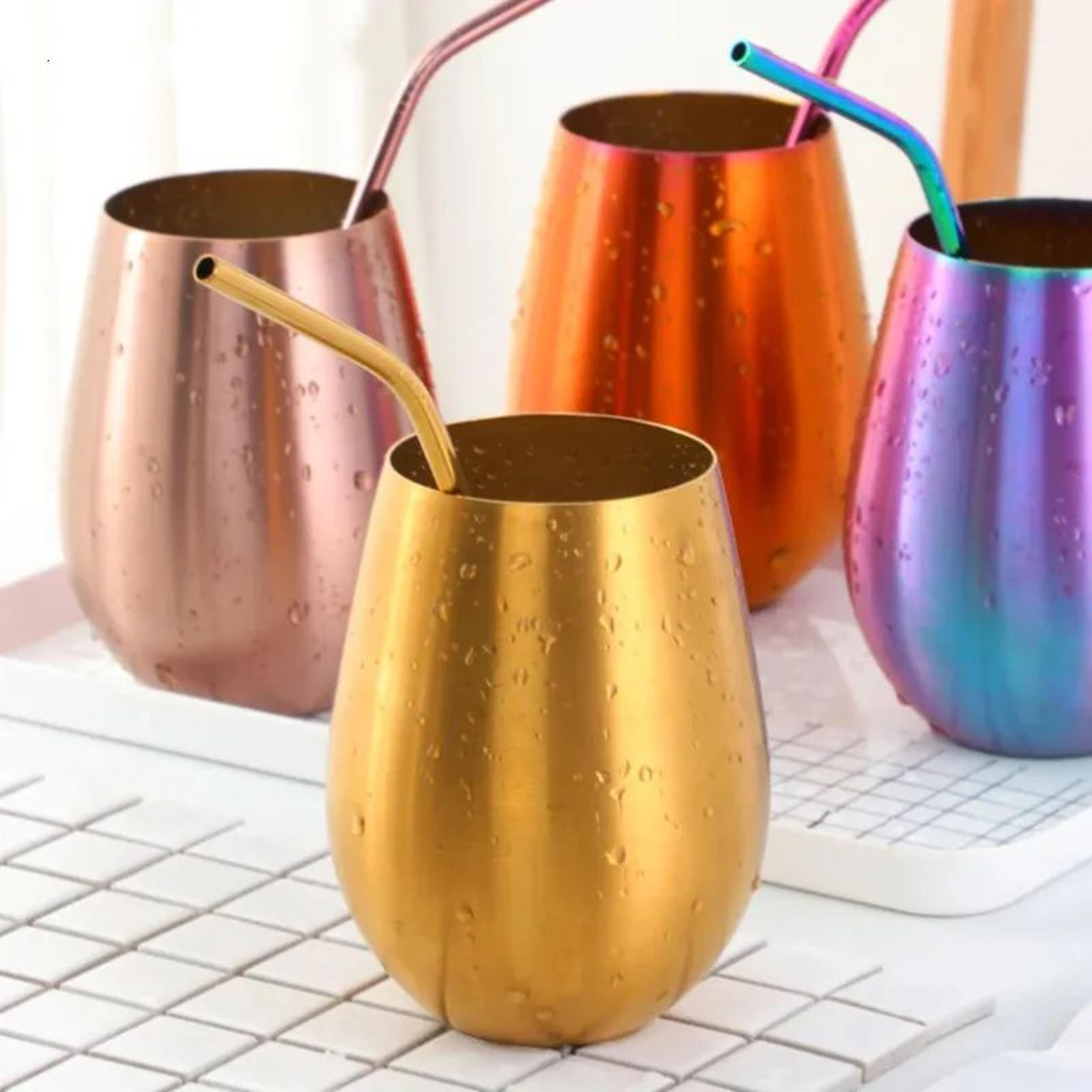 500ml rose gold stainless steel beer and cocktail tumbler