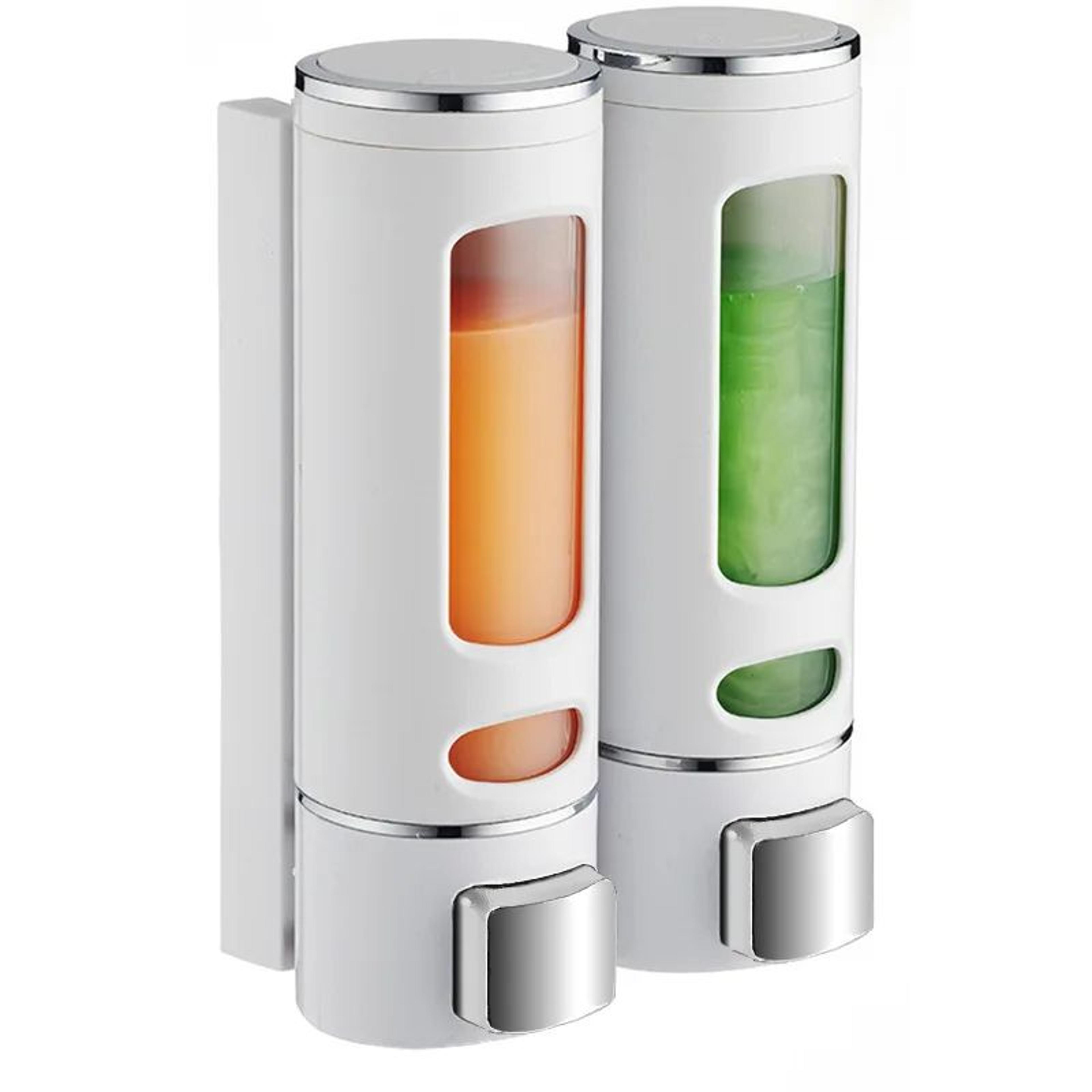 wall mounted shampoo and liquid soap dispenser