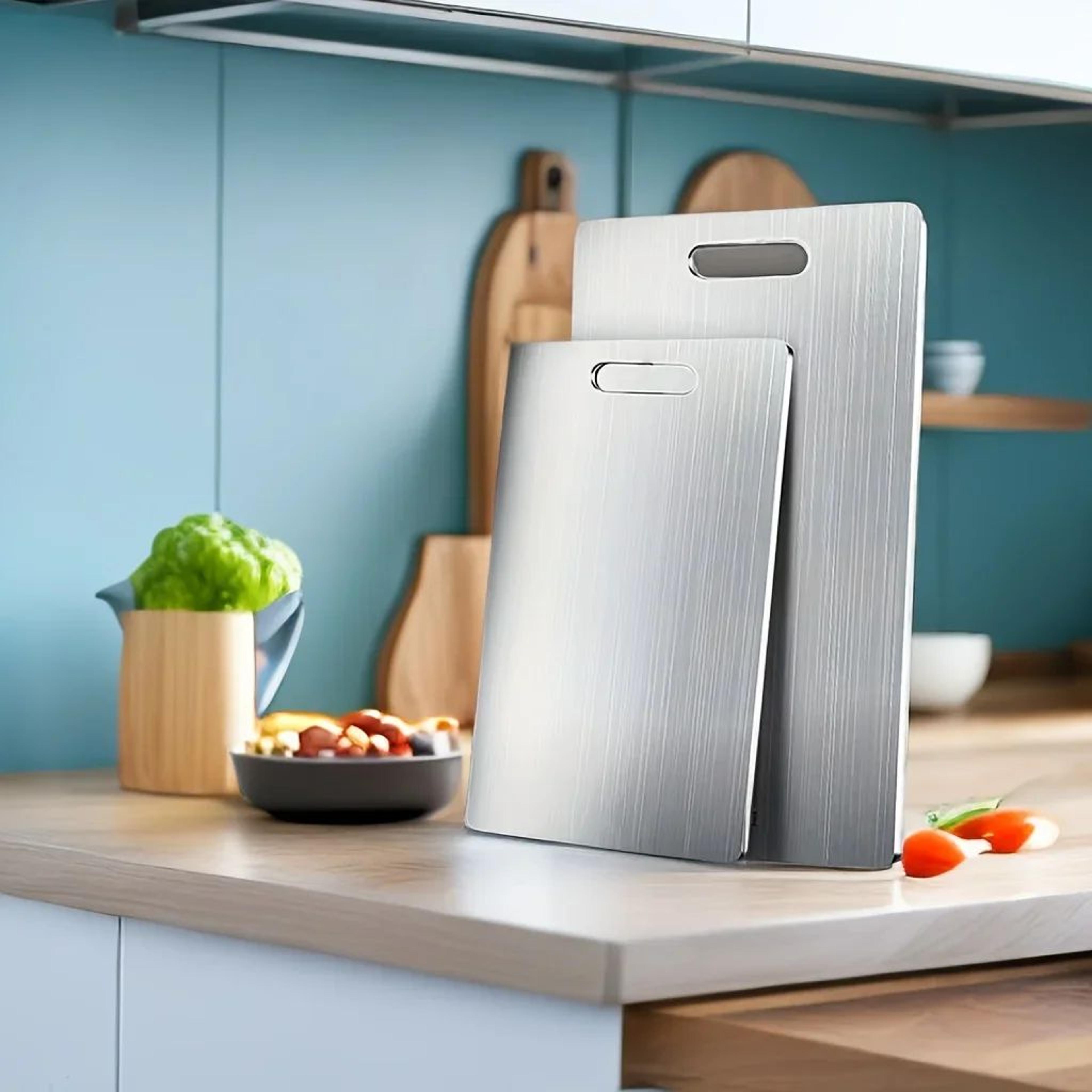 thickened double sided stainless steel cutting board
