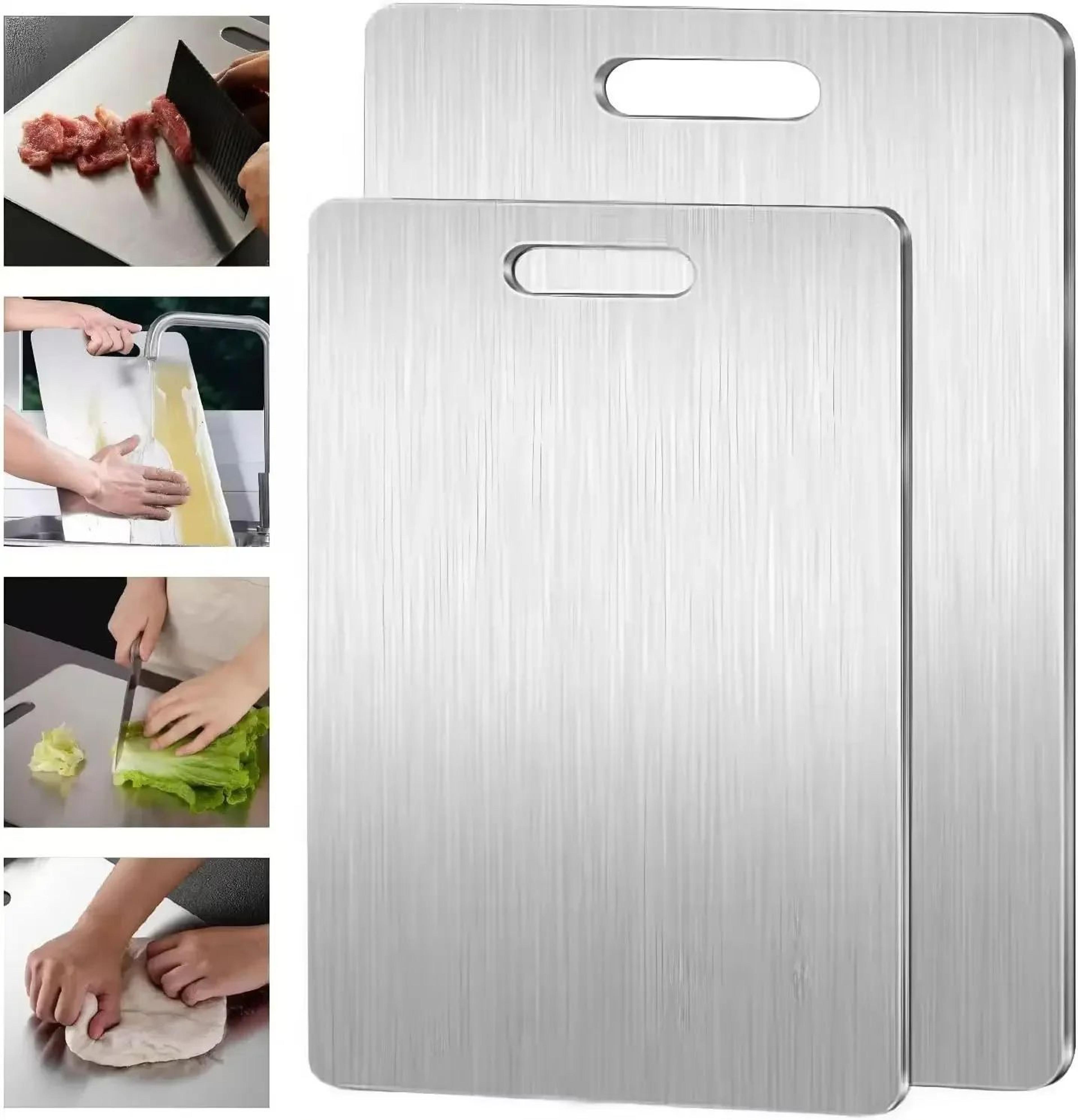 316 stainless steel thickened double sided cutting board