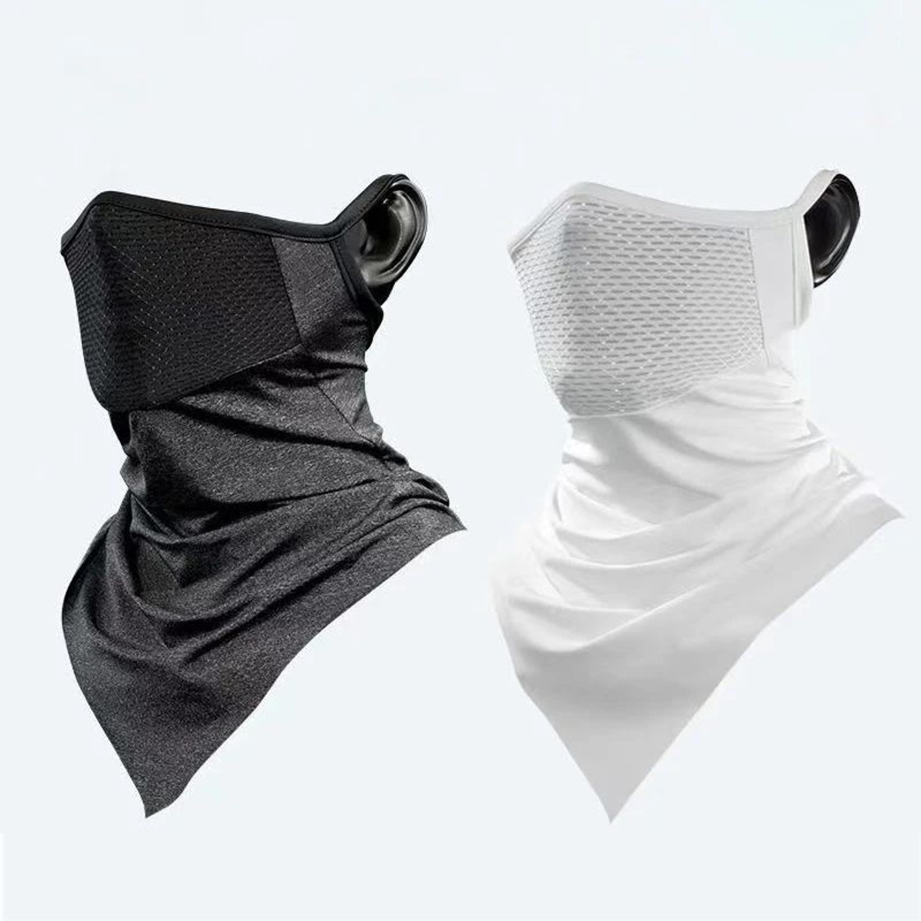 mens breathable ice silk cycling face mask and neck scarf