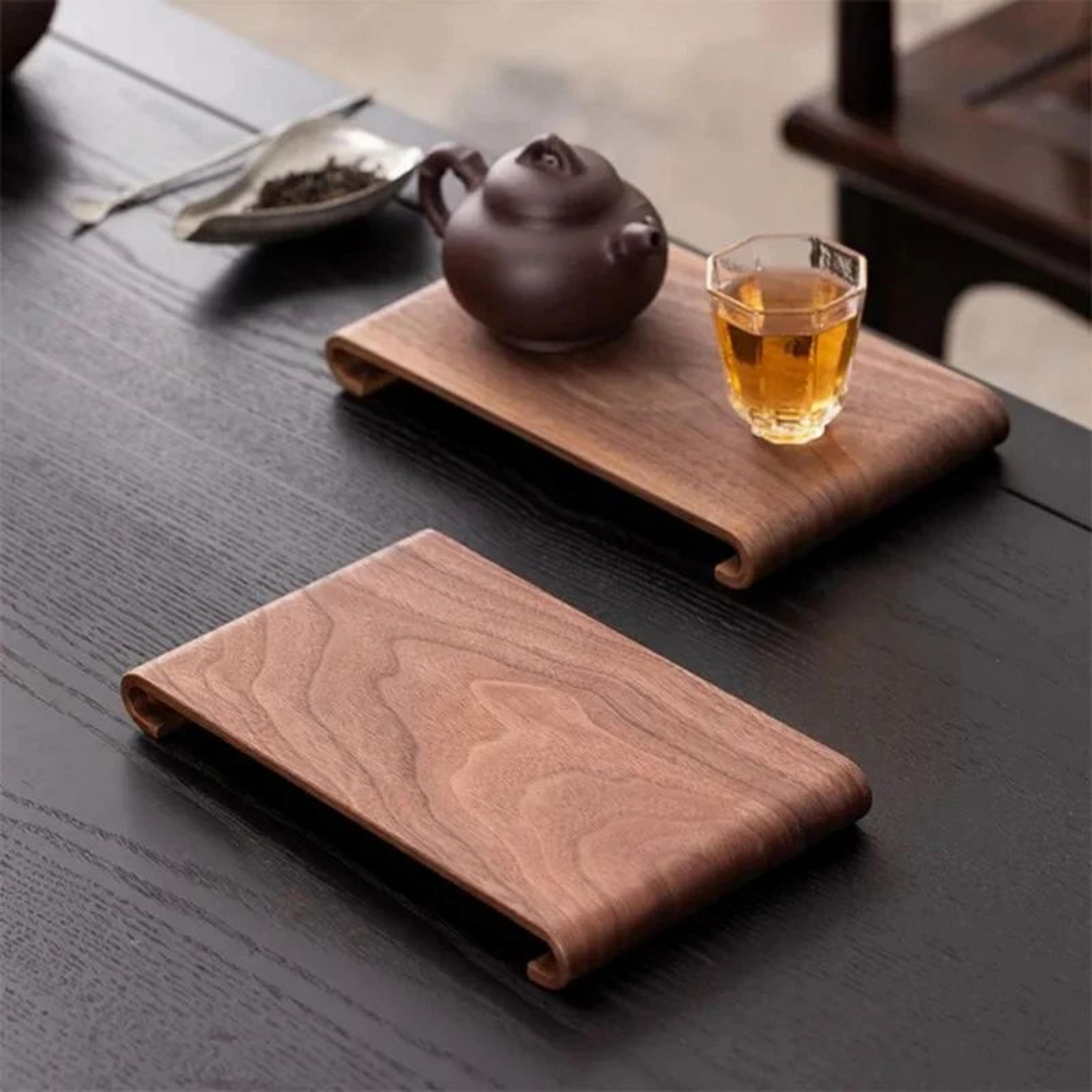 retro wooden rectangular decorative serving tray